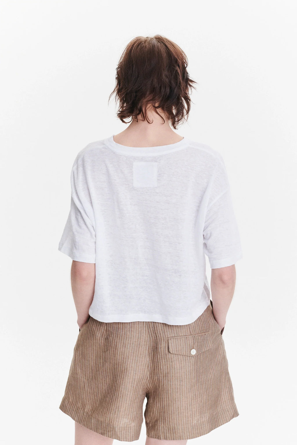T-shirt in the Finest White Lithuanian Pure Linen Jersey