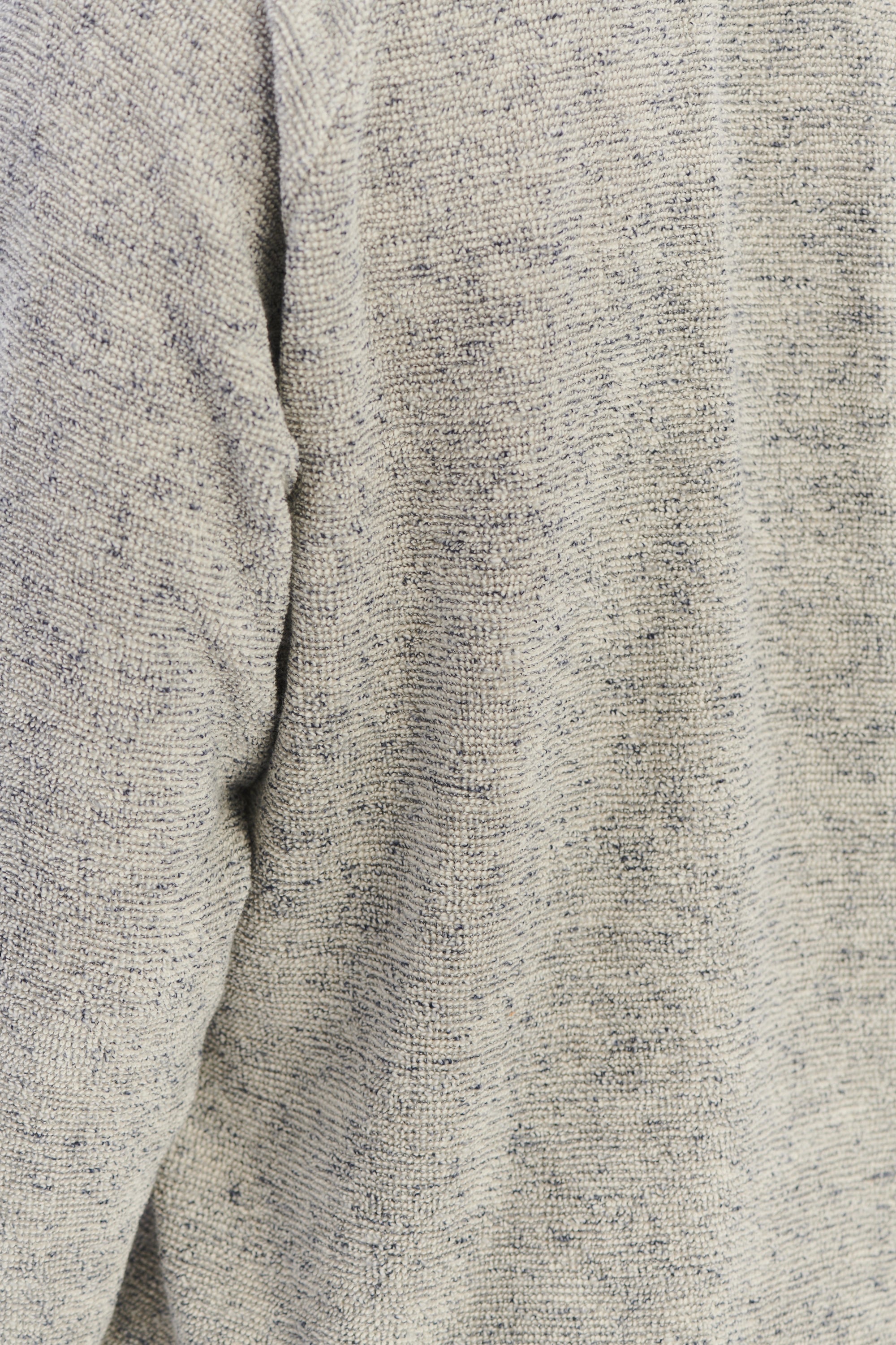 Long Sleeve Sweatshirt in a Grey White Japanese Cotton Subtly Looped Jersey