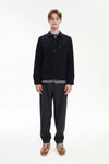 Snap Button Jacket in the Finest Navy Blue Easy Stretch Italian Virgin Wool