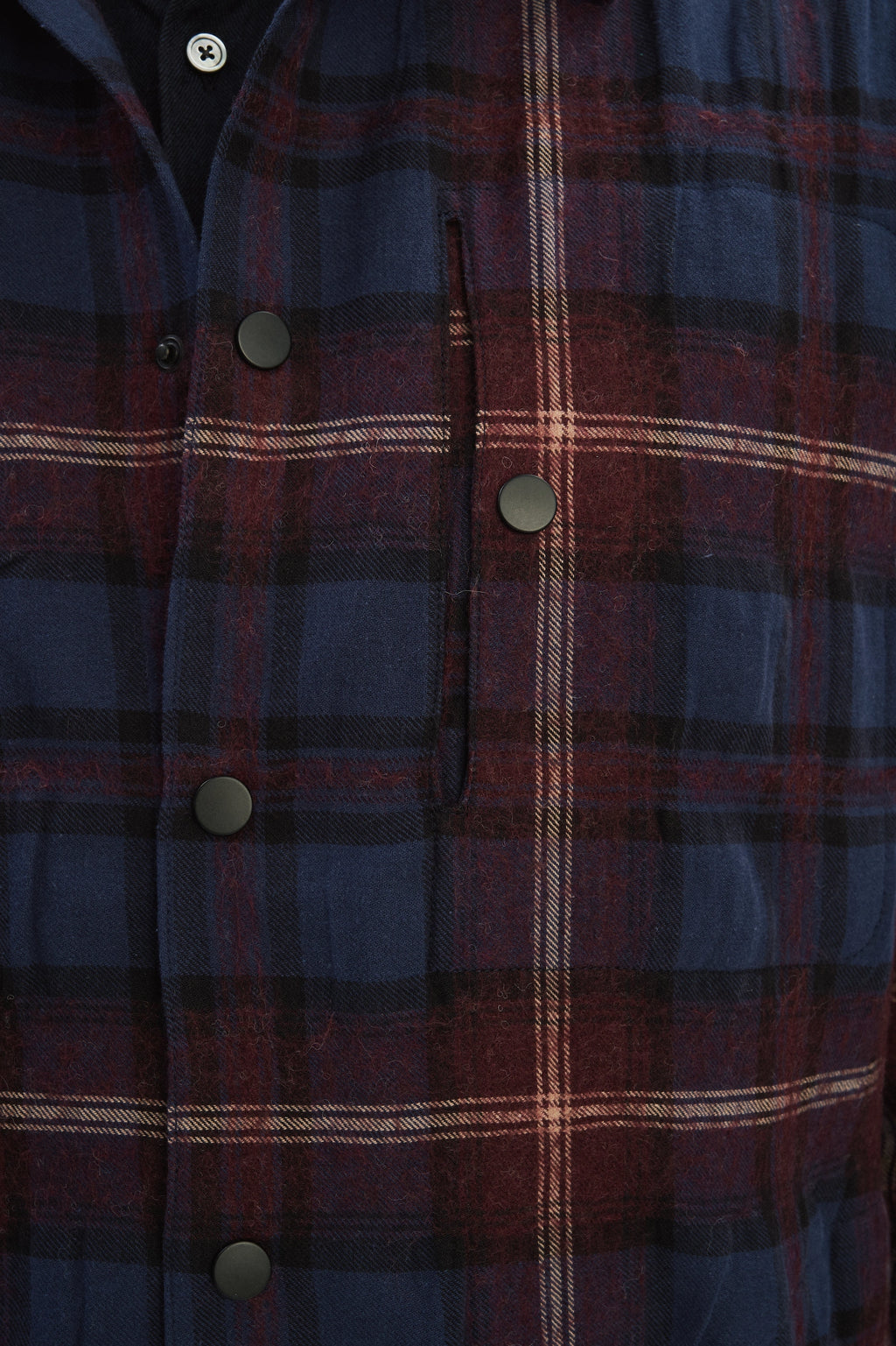 Snap Button Jacket in Recycled Wool and Cotton