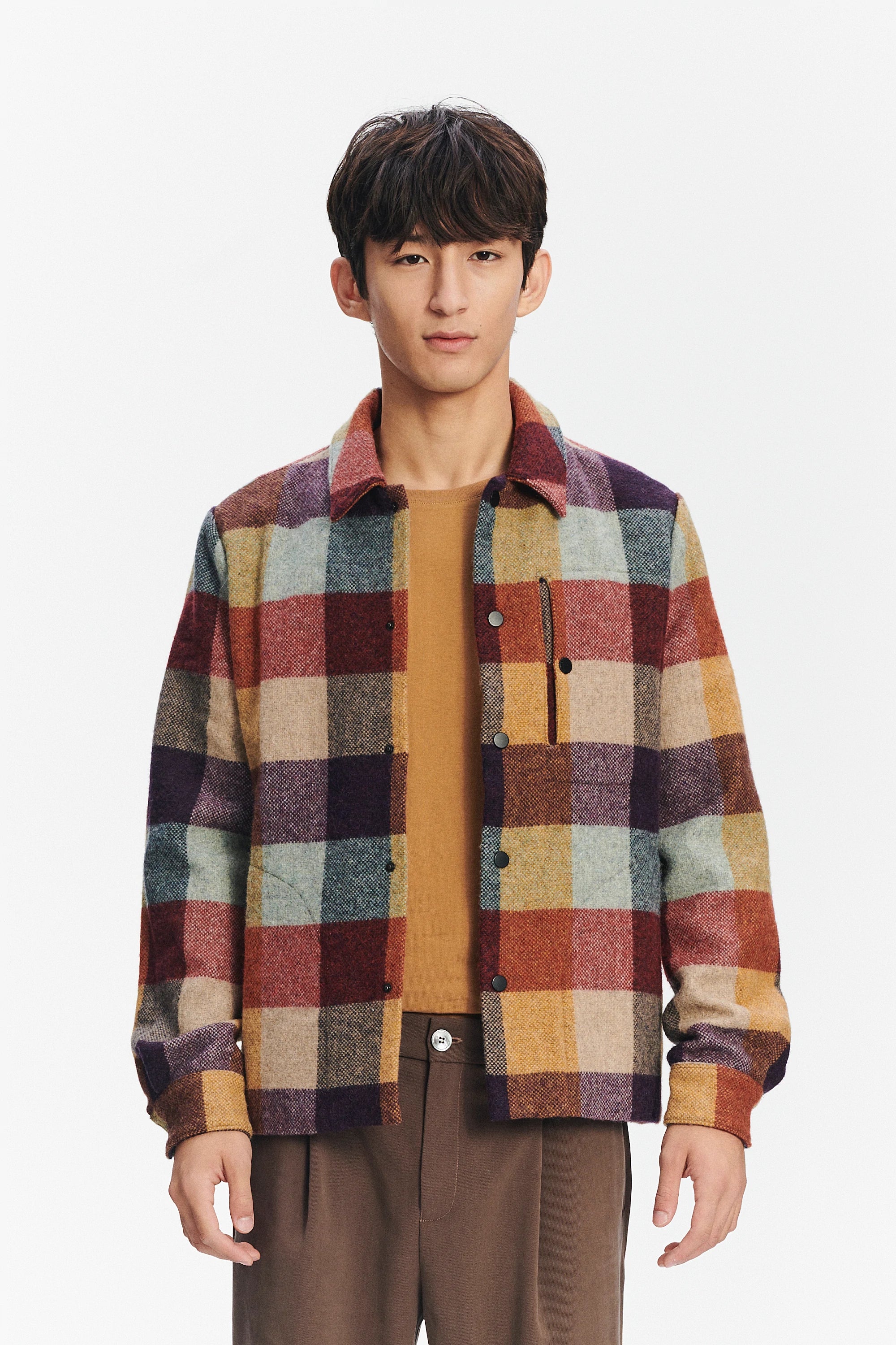 Snap Button Jacket in a Recycled Wool with MEIDA