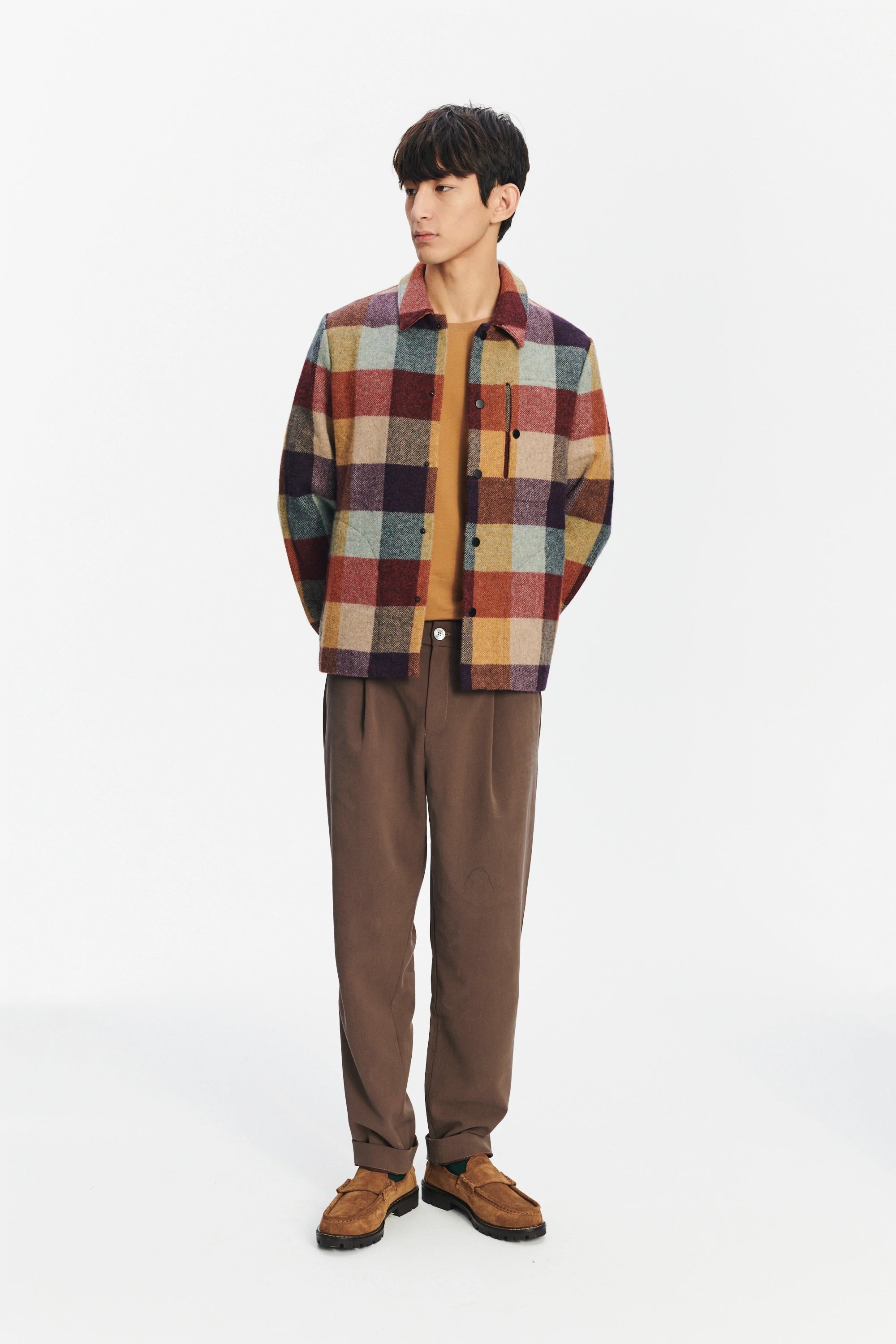 Snap Button Jacket in a Recycled Wool with MEIDA