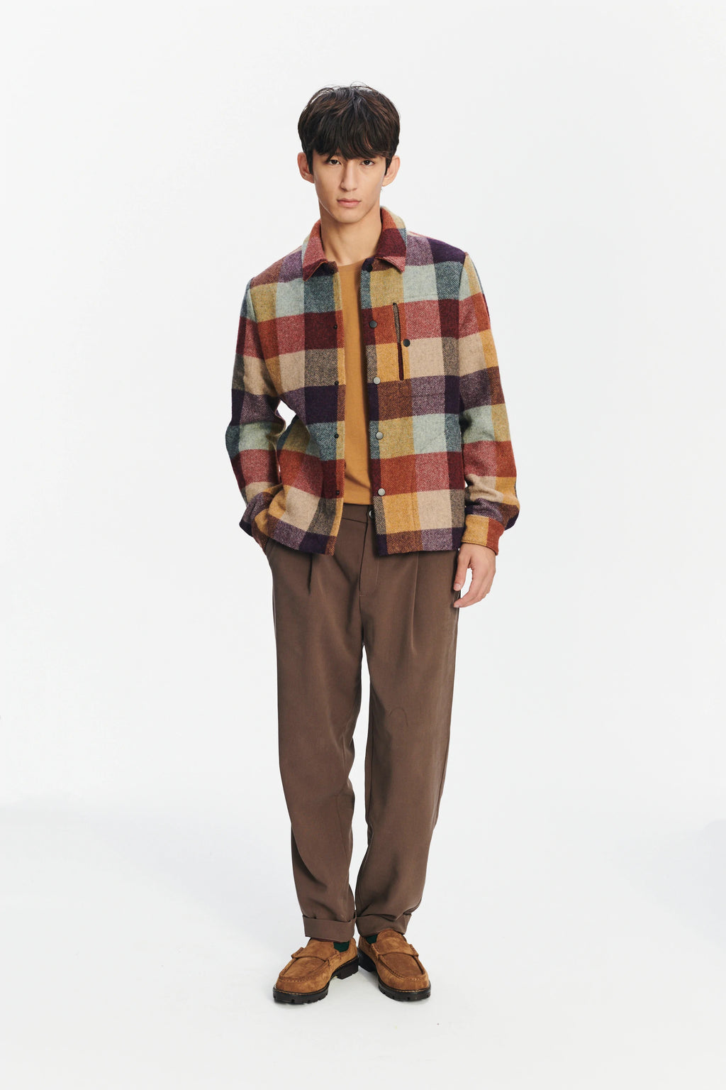 Snap Button Jacket in a Recycled Wool with MEIDA
