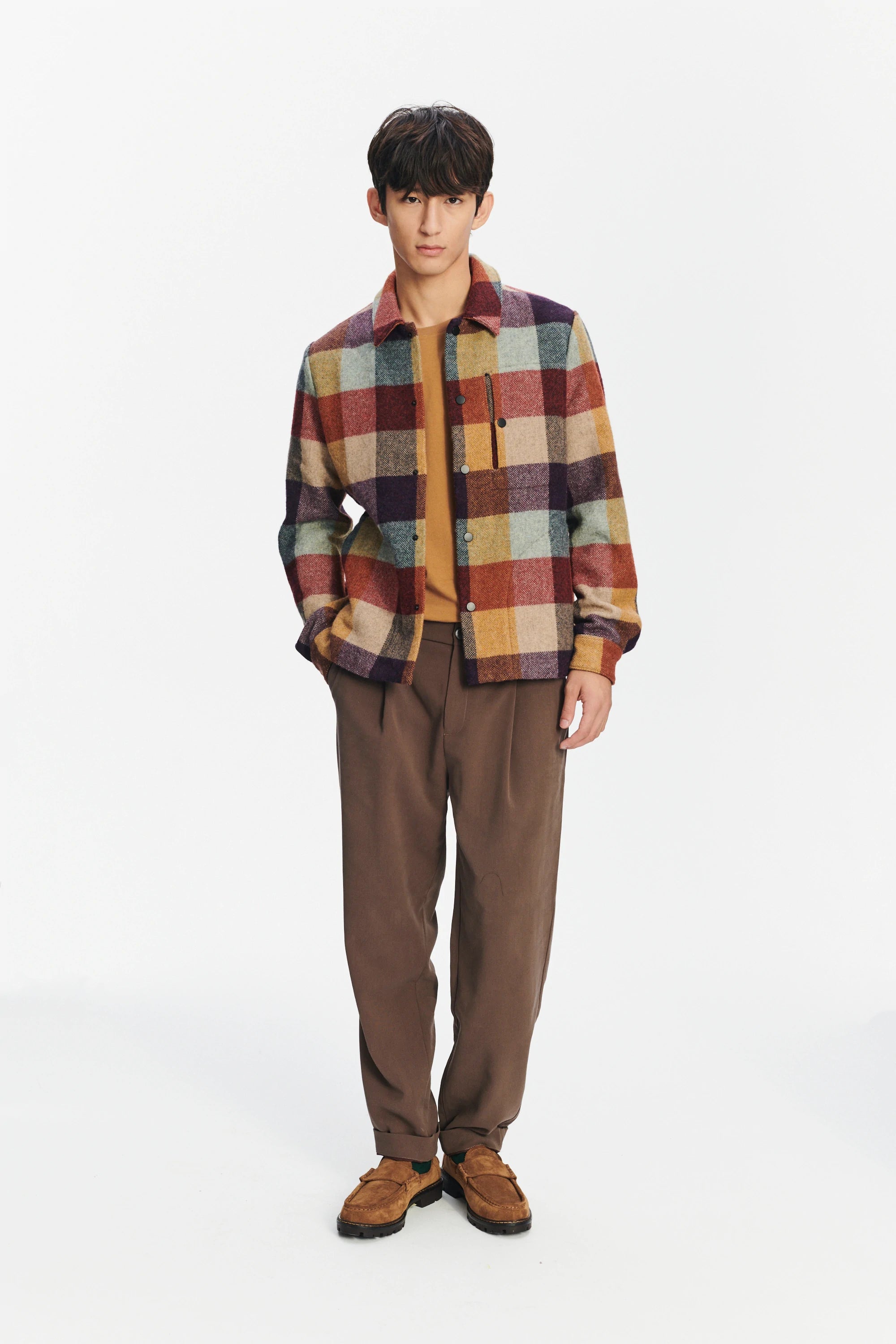 Snap Button Jacket in a Recycled Wool with MEIDA