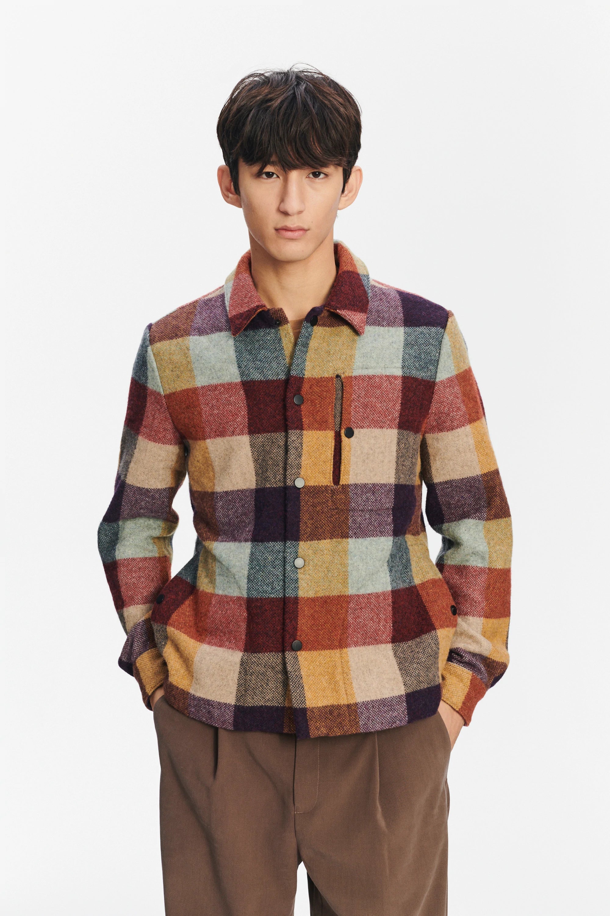 Snap Button Jacket in a Recycled Wool with MEIDA
