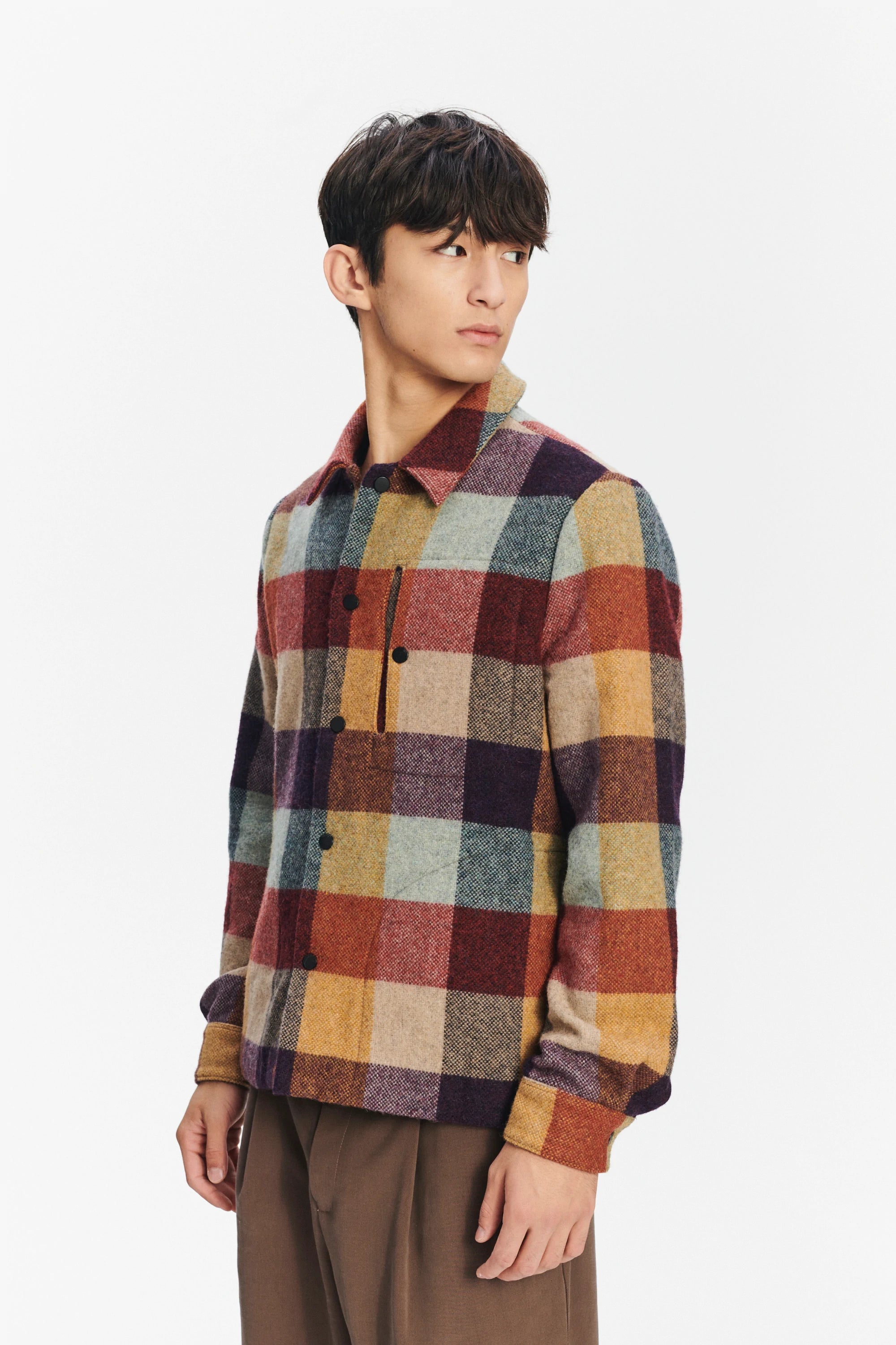 Snap Button Jacket in a Recycled Wool with MEIDA