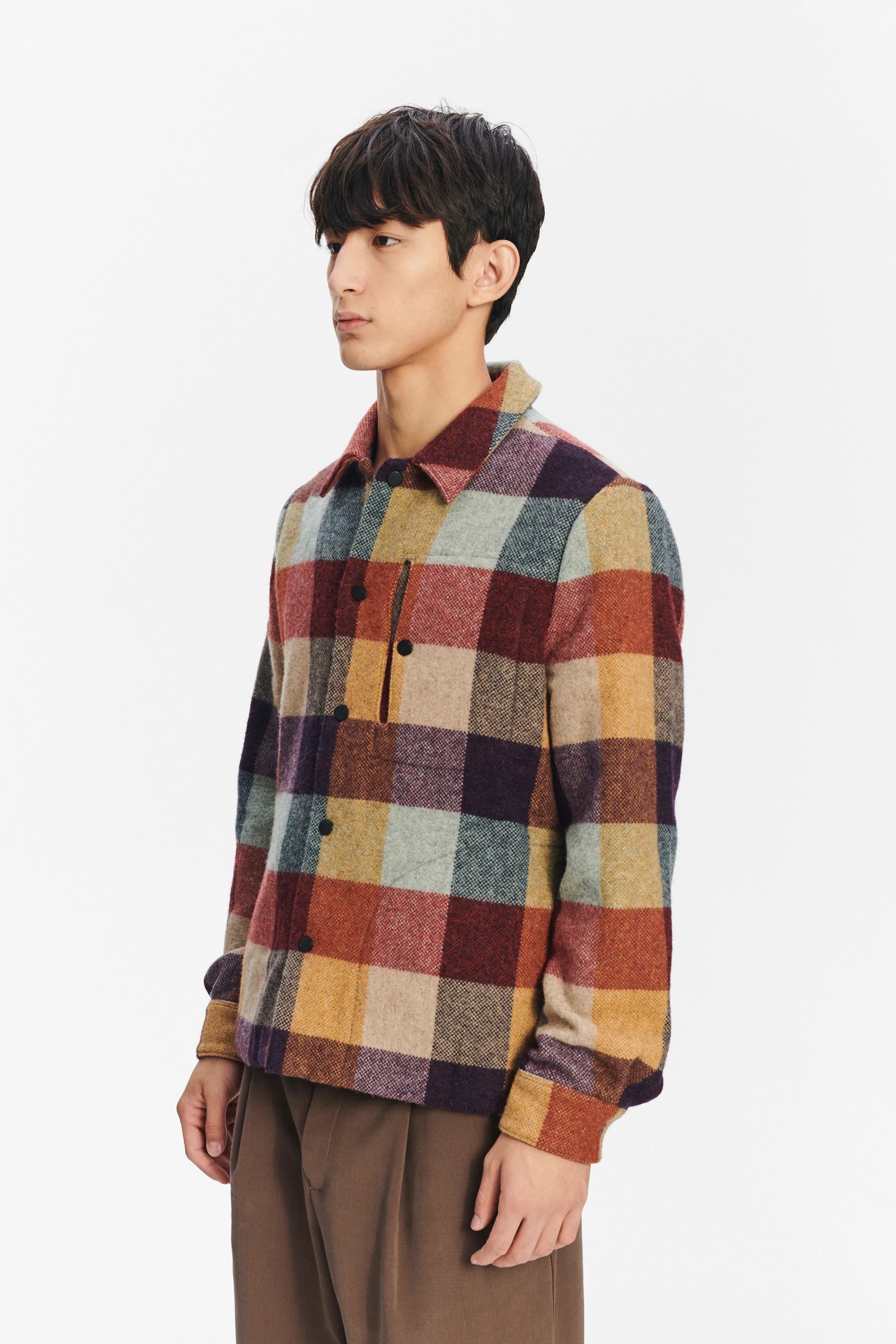 Snap Button Jacket in a Recycled Wool with MEIDA