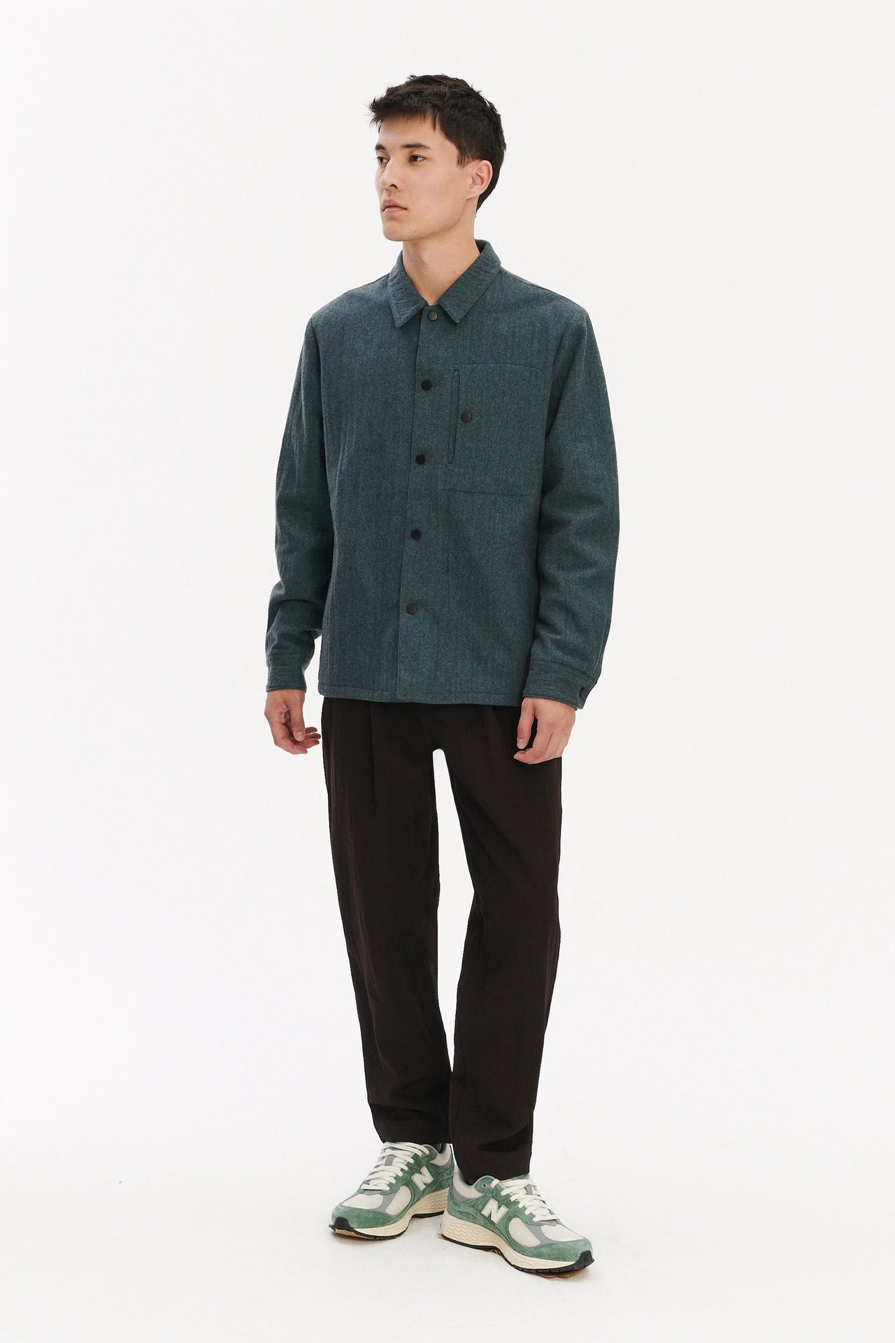 Snap Button Jacket in Italian Wool from Historical Vitale Barberis Canonico
