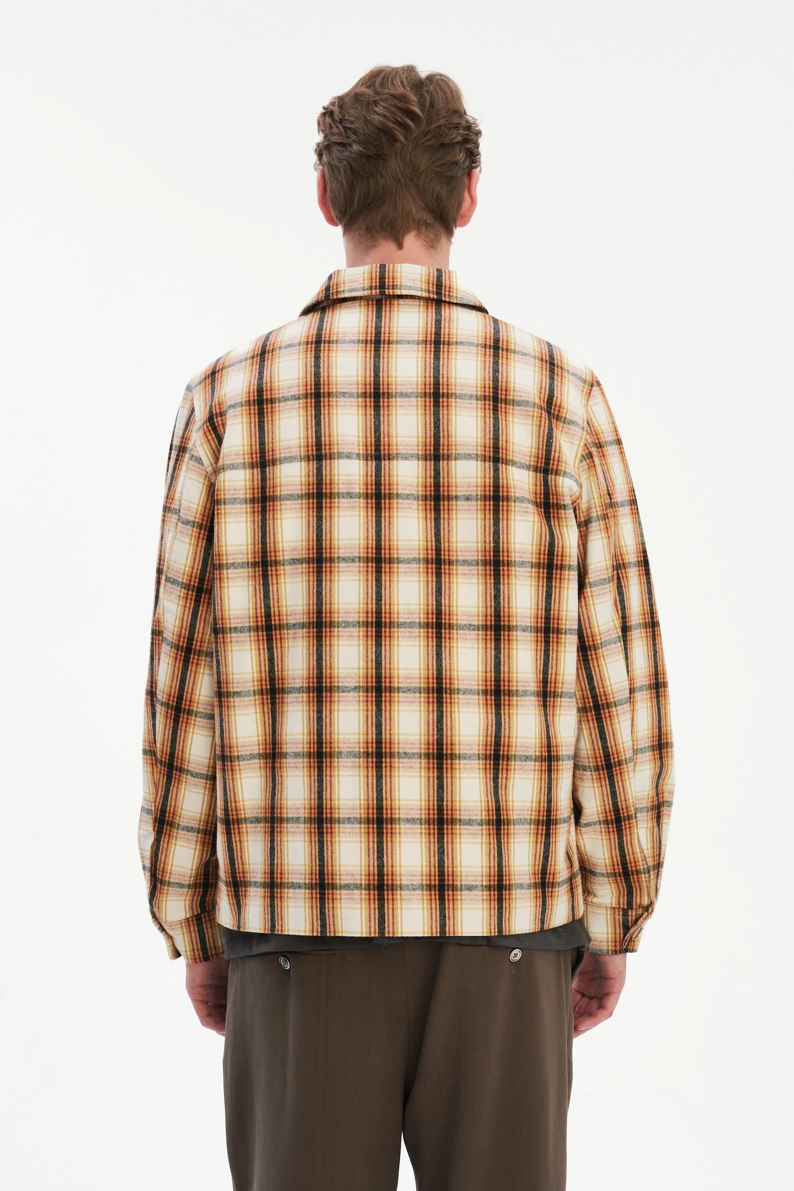 Jacket in a Thick Recycled Italian Chequered Cotton and MEIDA Insulation