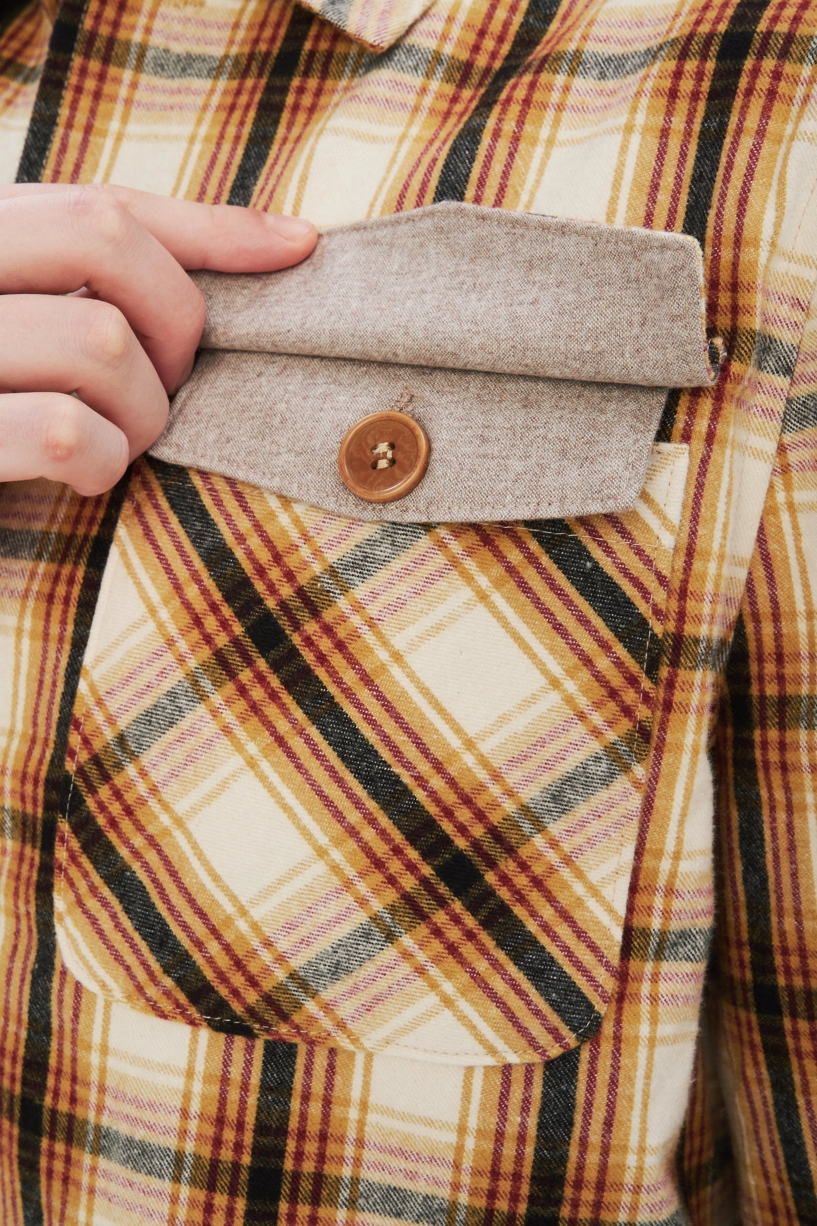 Jacket in a Thick Recycled Italian Chequered Cotton and MEIDA Insulation