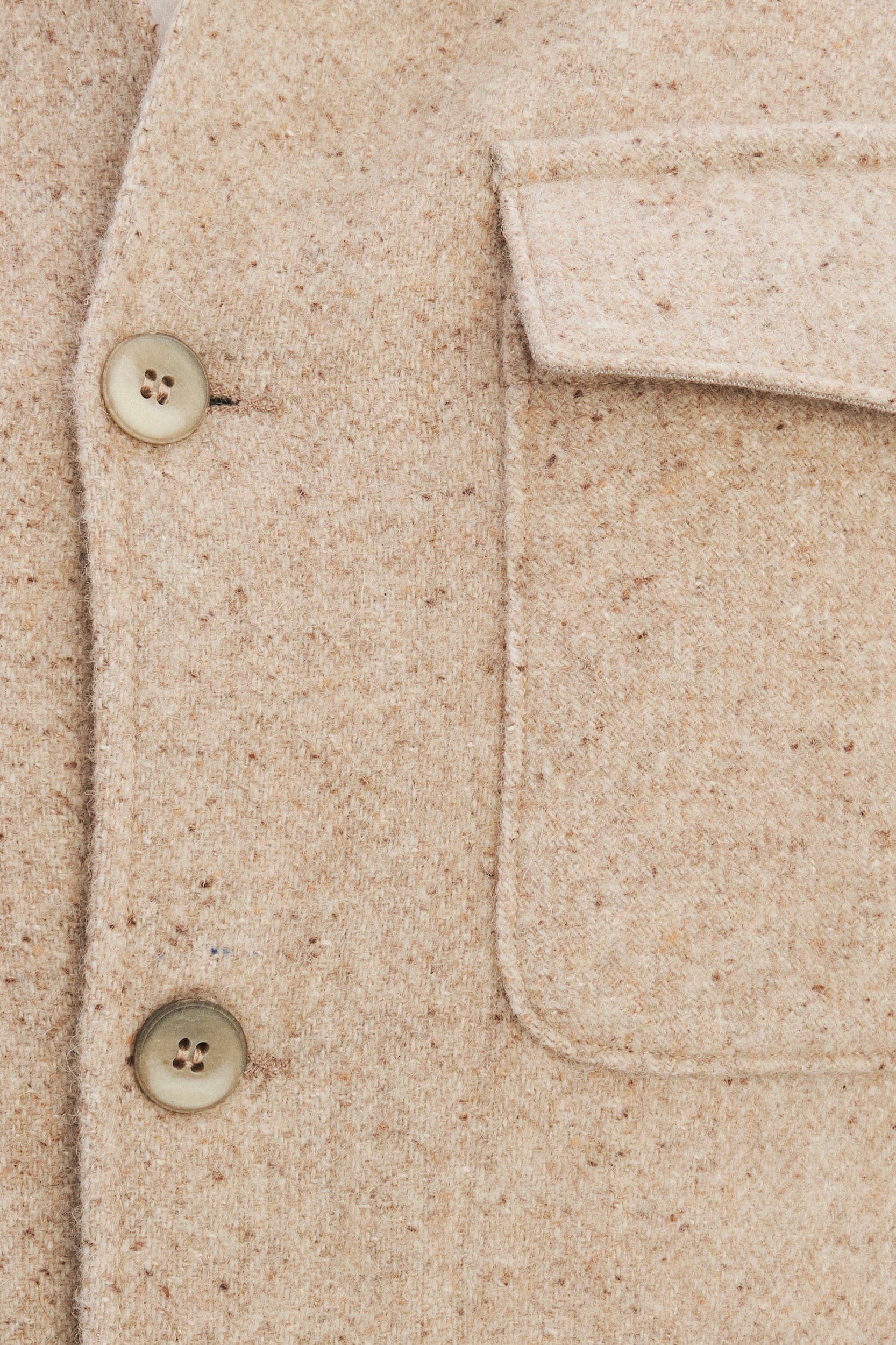 Winter Jacket in a Thick Recycled Italian Wool and Polyamide