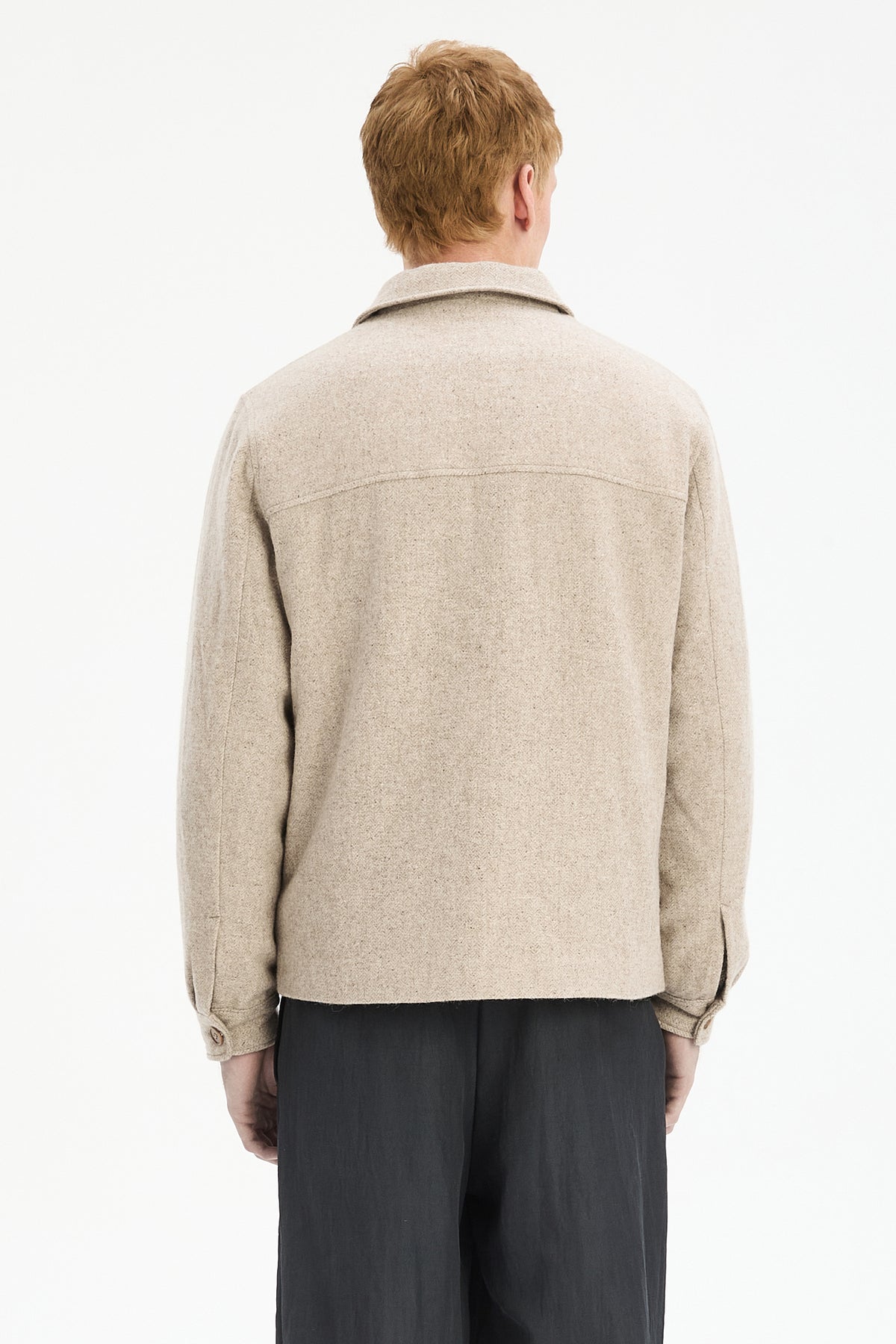 Jacket in a Recycled Italian Wool and Polyamide