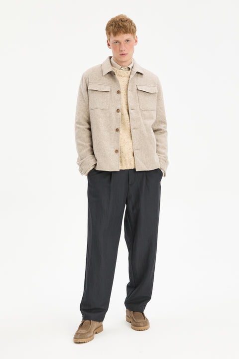 Jacket in a Recycled Italian Wool and Polyamide