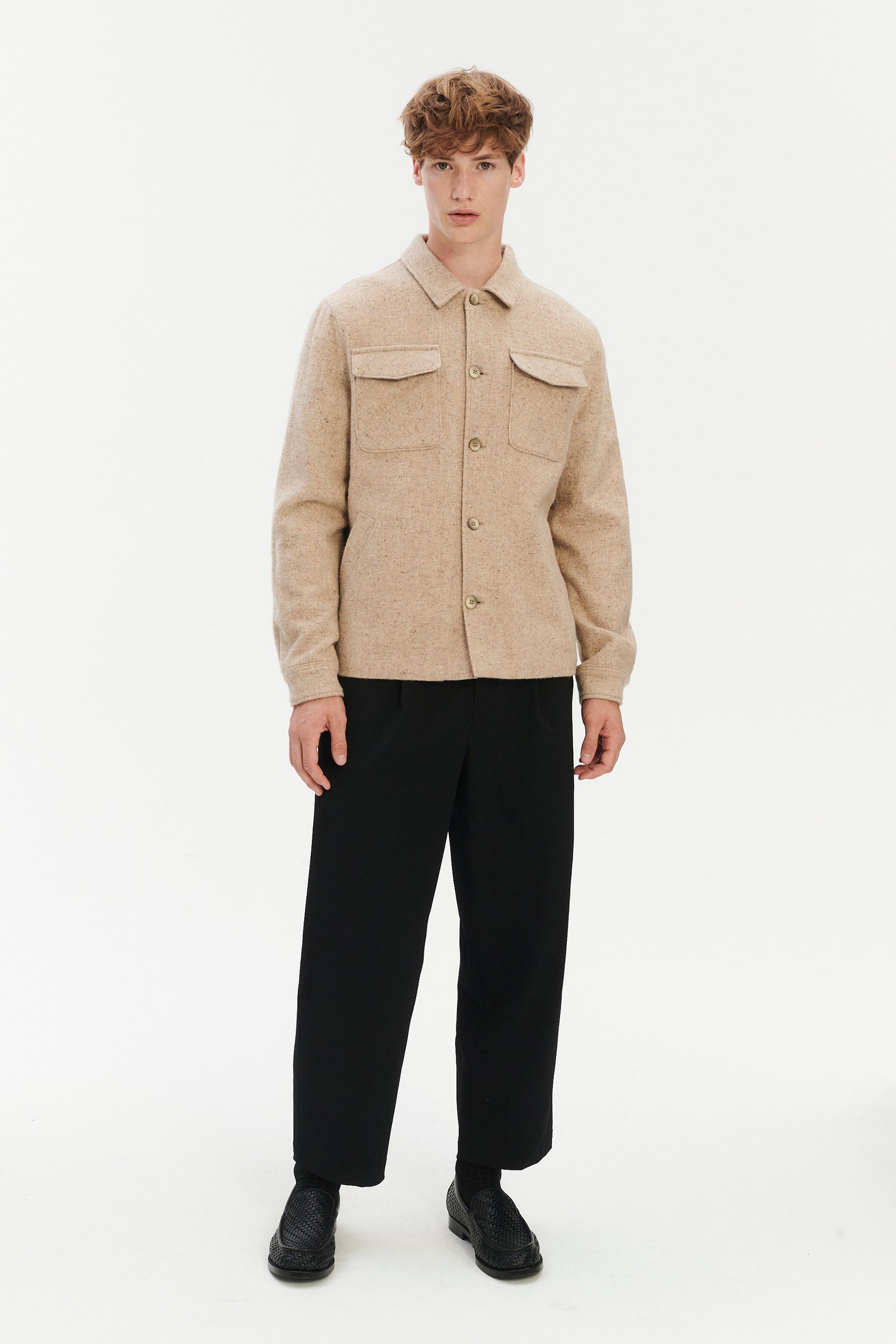 Jacket in a Recycled Italian Wool and Polyamide