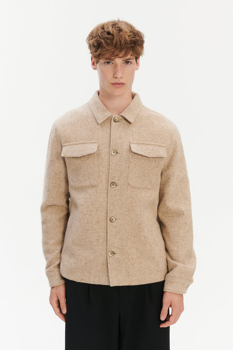 Jacket in a Recycled Italian Wool and Polyamide