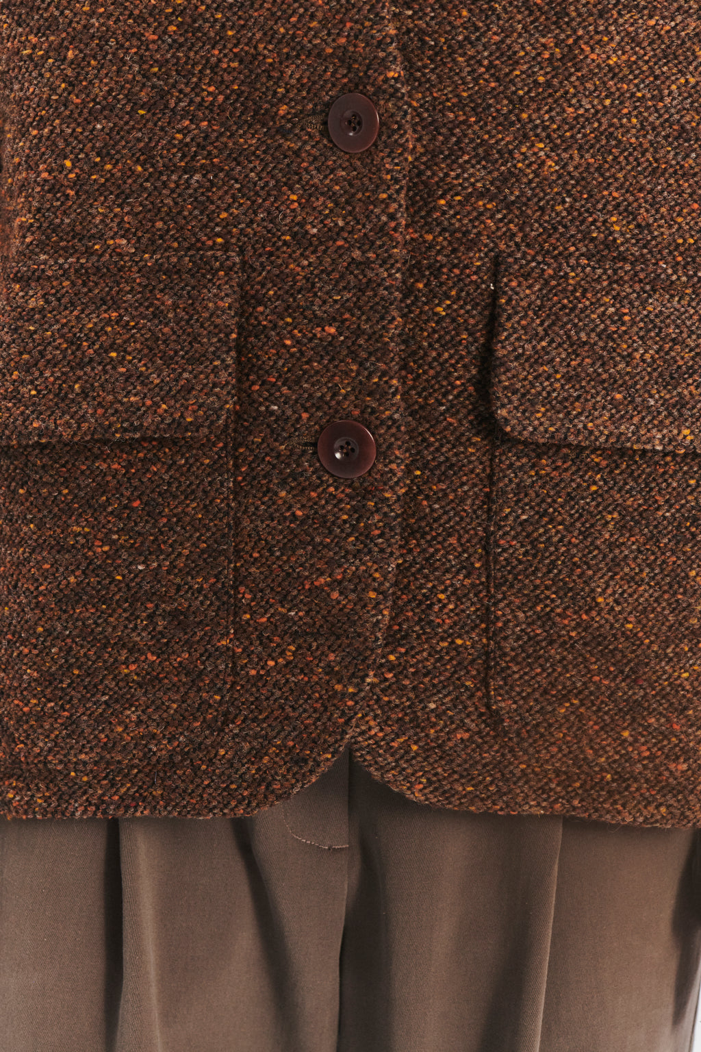 Forest Jacket in a Brown and Orange Italian Virgin Wool with MEIDA Thermo Insulation