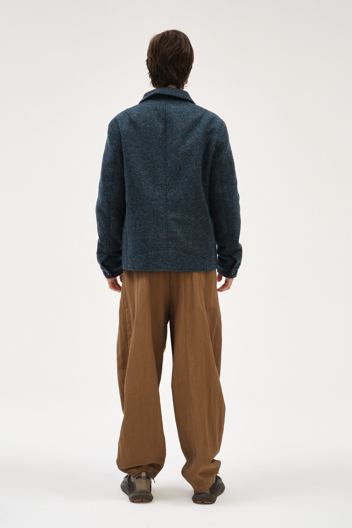 Zipped Jacket in Italian Wool
