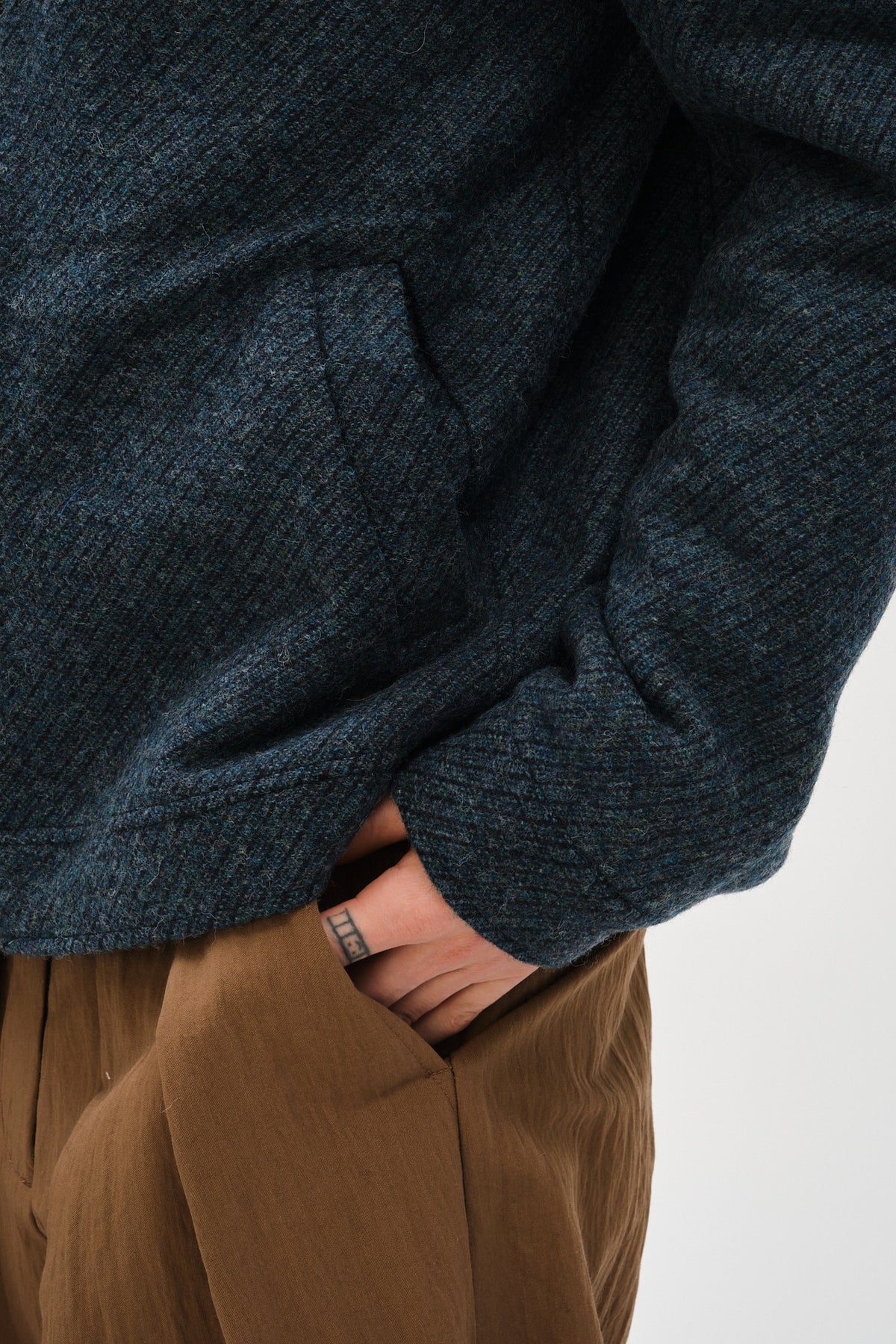 Zipped Jacket in Italian Wool