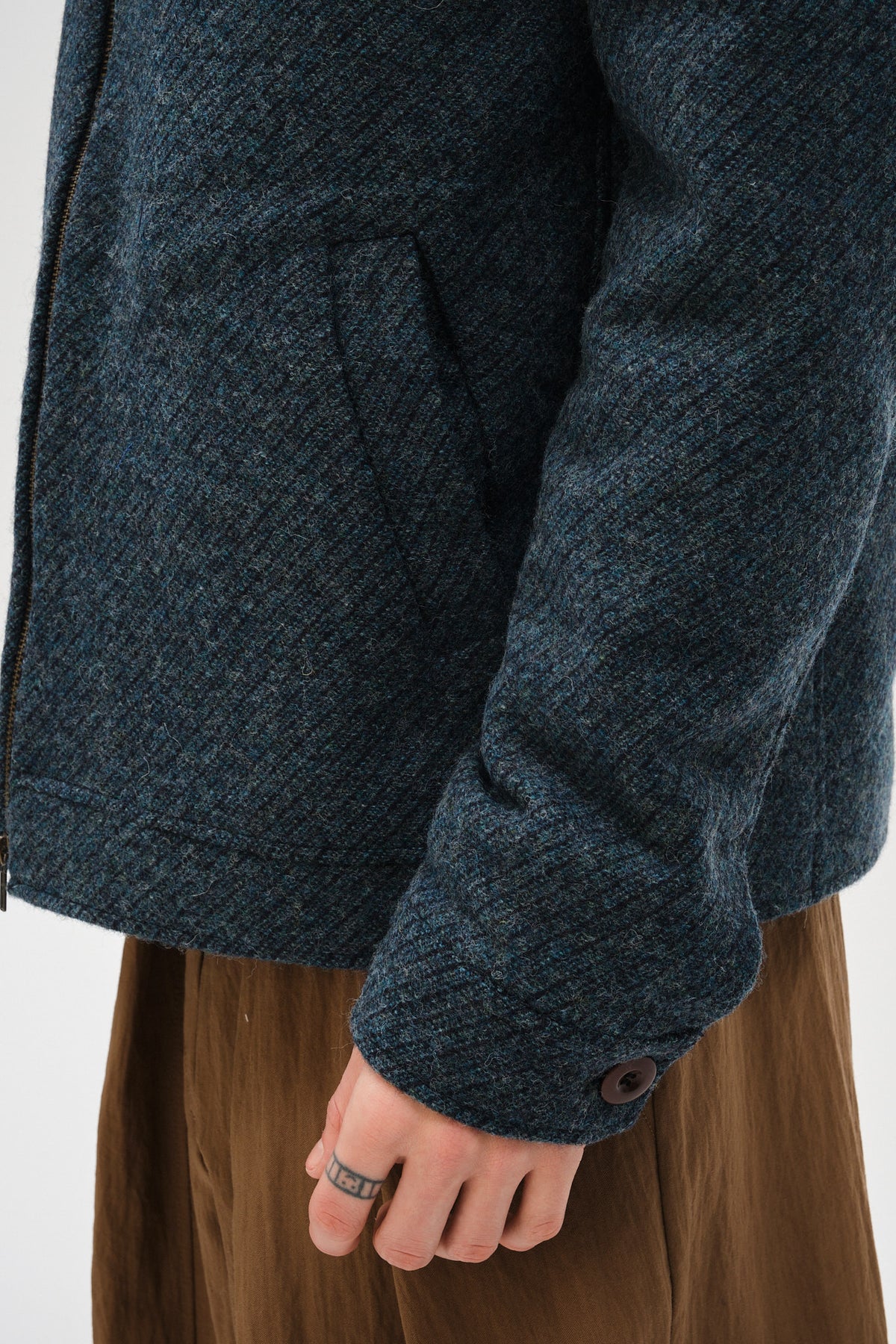 Zipped Jacket in Italian Wool