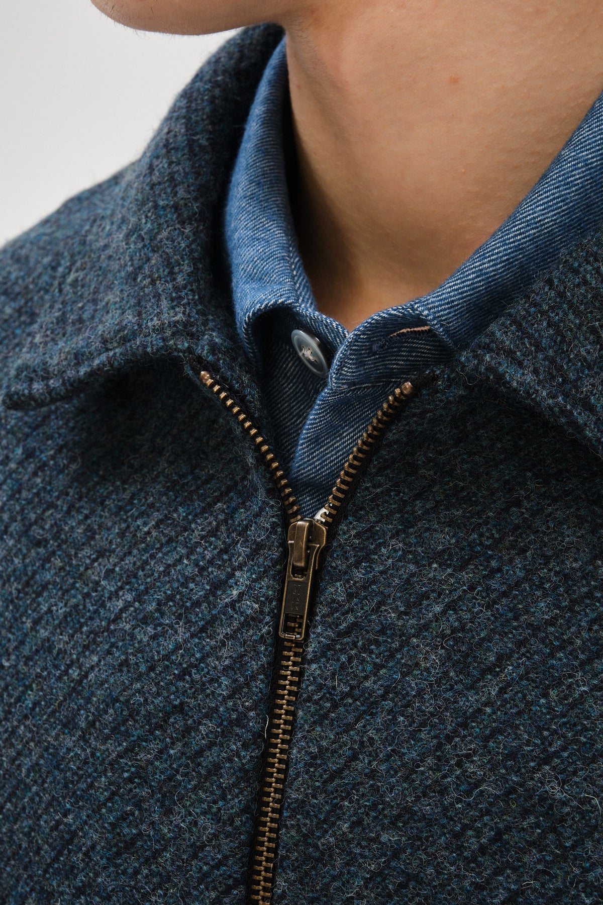 Zipped Jacket in Italian Wool