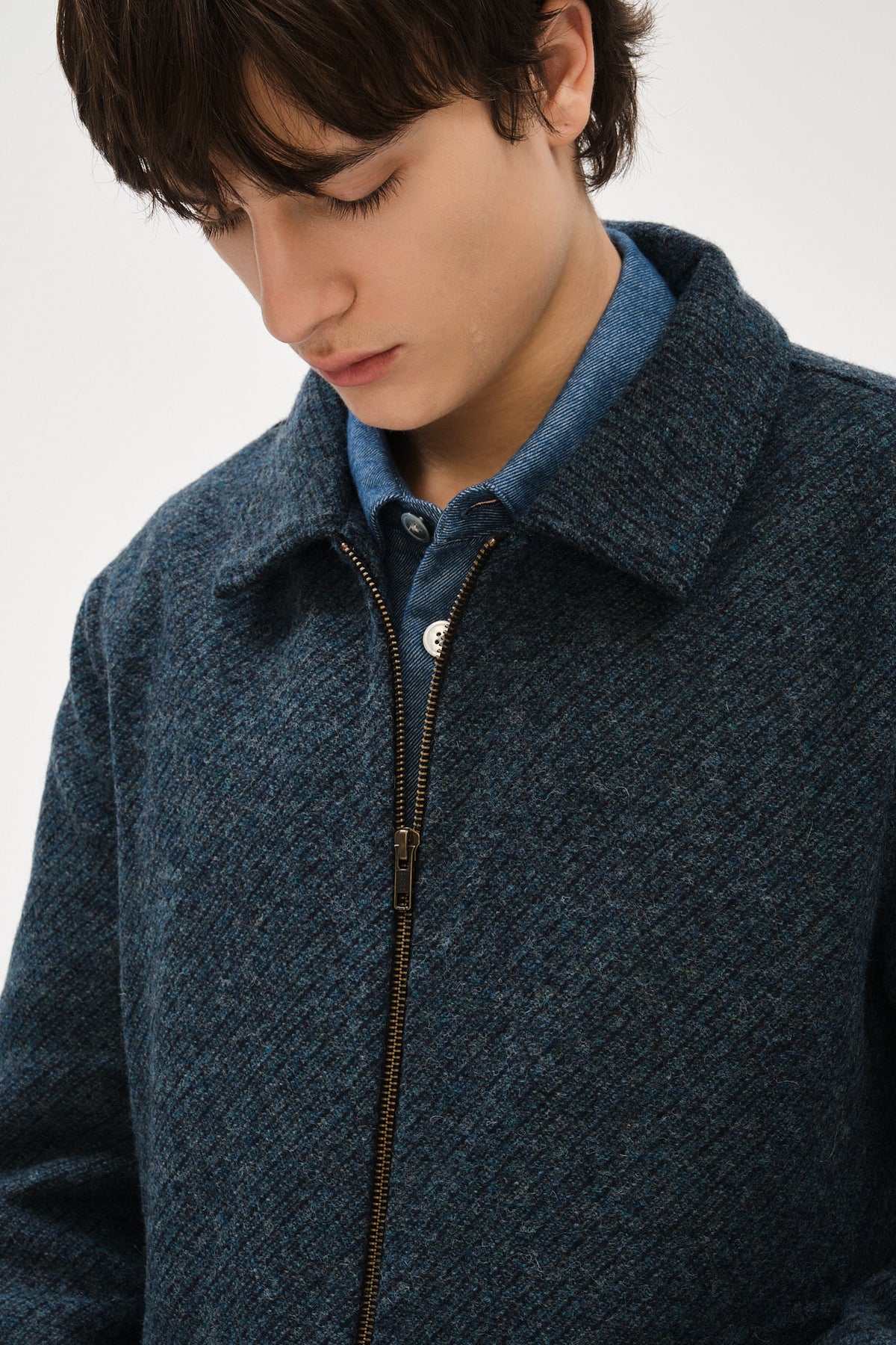 Zipped Jacket in Italian Wool