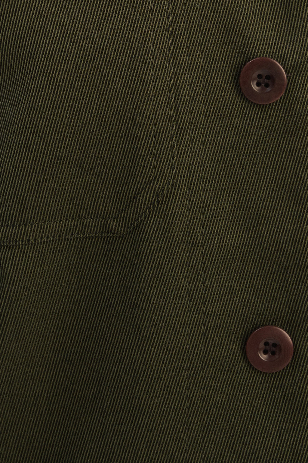 Workwear Jacket in the Finest Olive Green Italian Cotton and Wool Twill from Subalpino