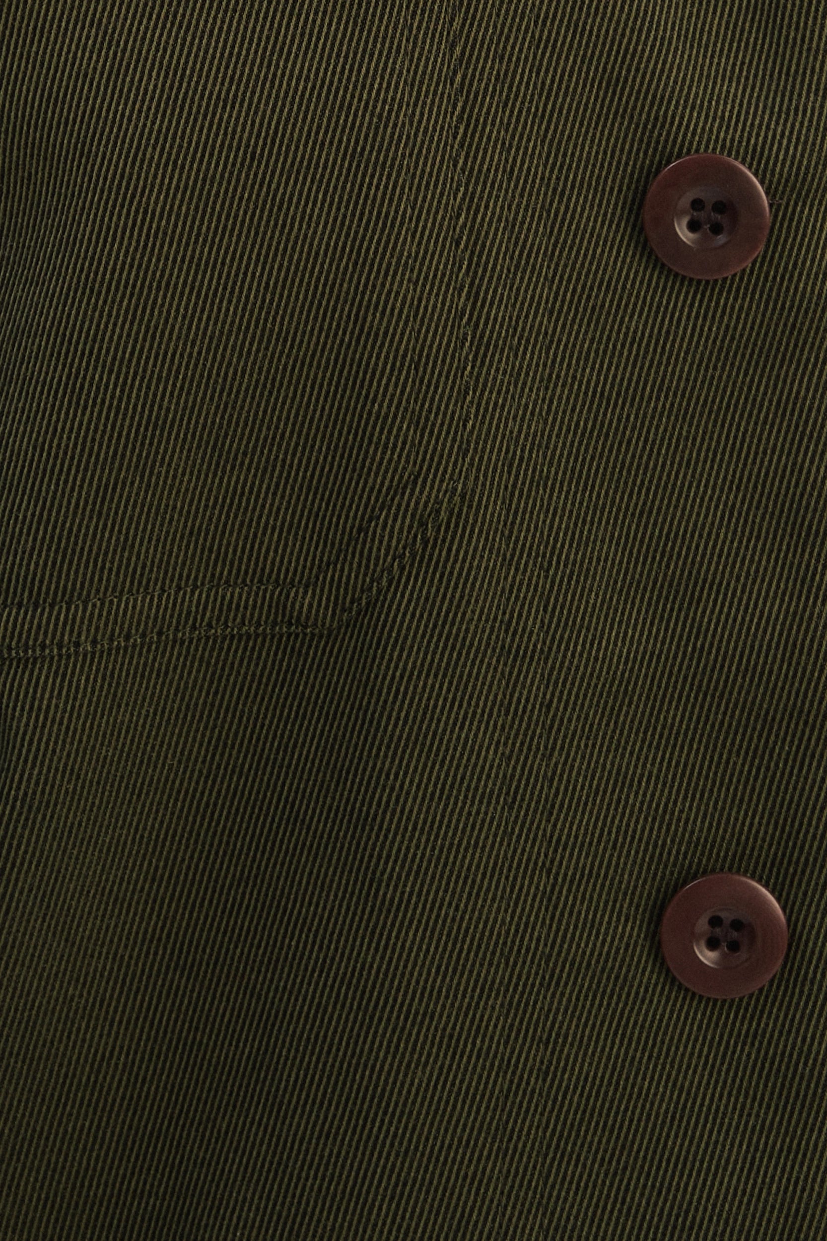 Workwear Jacket in the Finest Olive Green Italian Cotton and Wool Twill from Subalpino