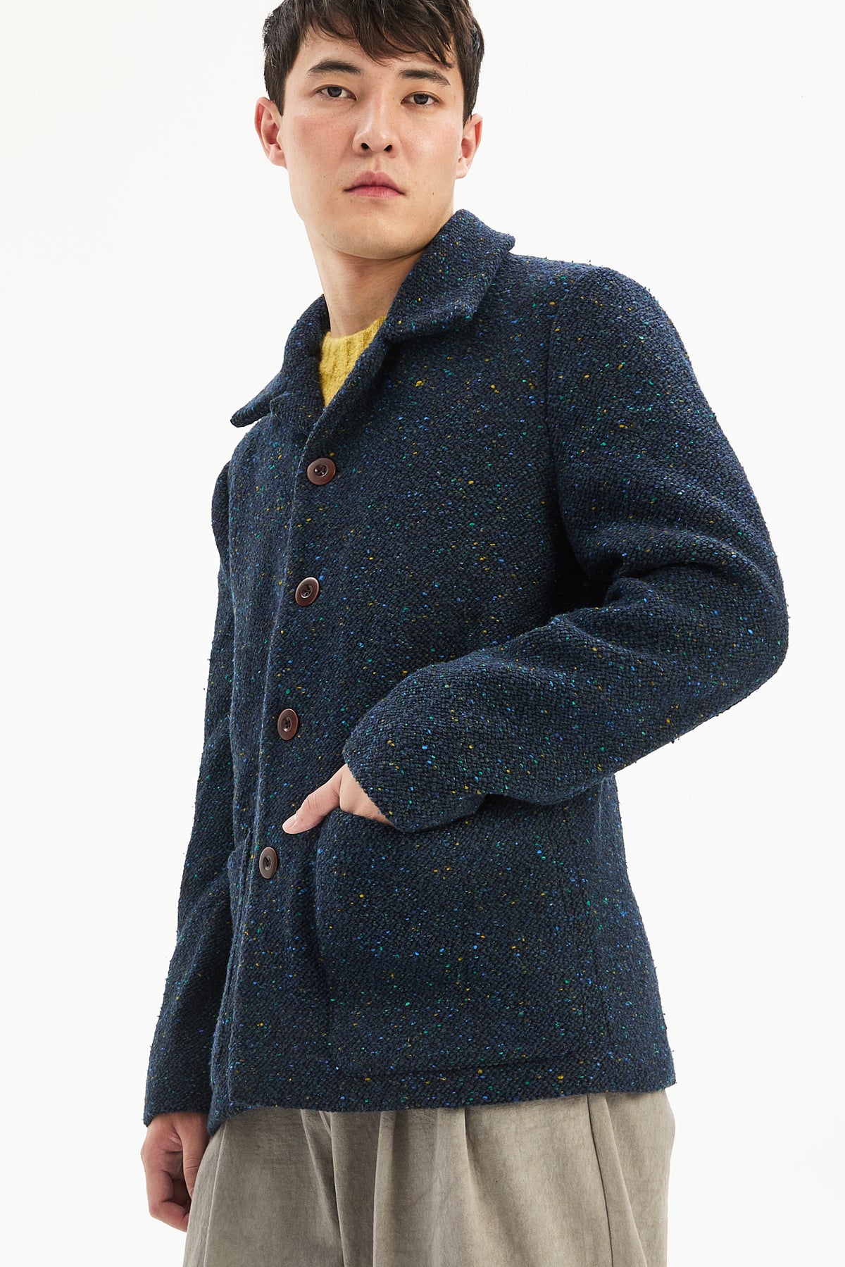 Torino Jacket in Navy Italian Wool