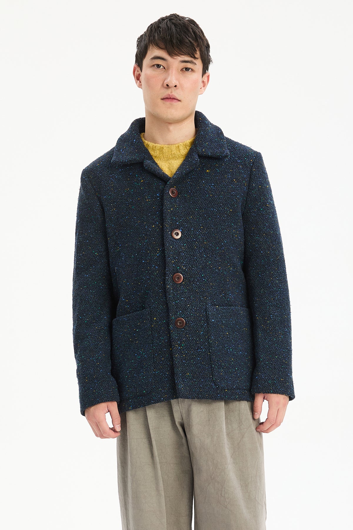 Torino Jacket in Navy Italian Wool