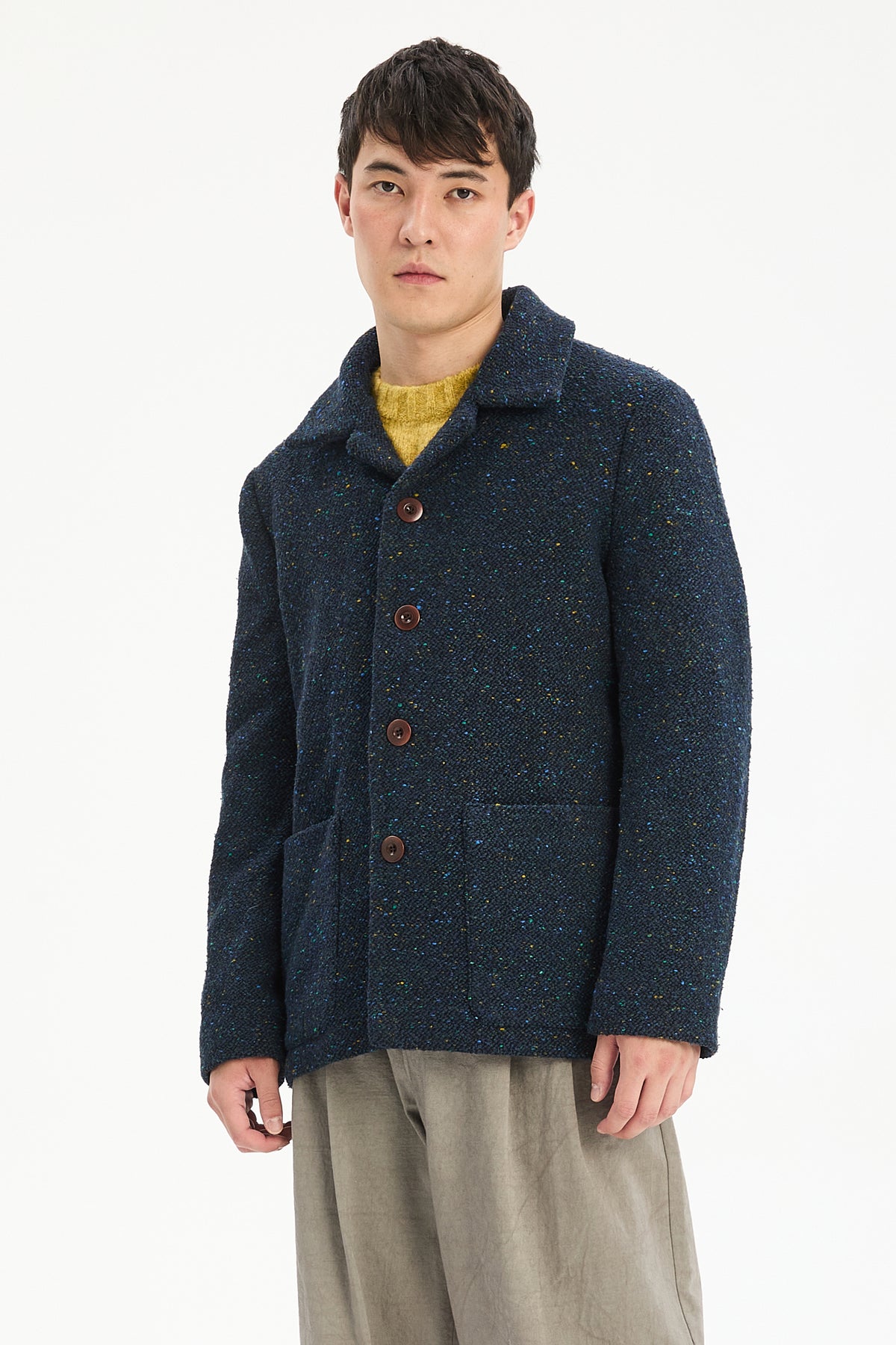 Torino Jacket in Navy Italian Wool