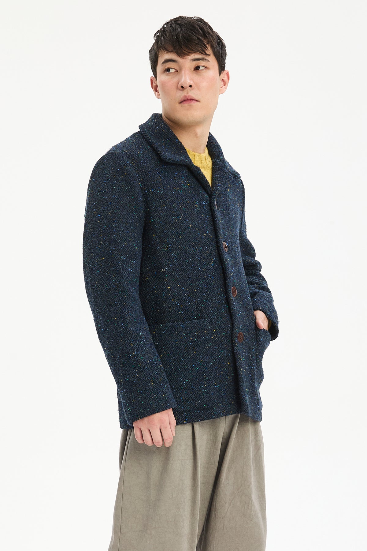 Torino Jacket in Navy Italian Wool