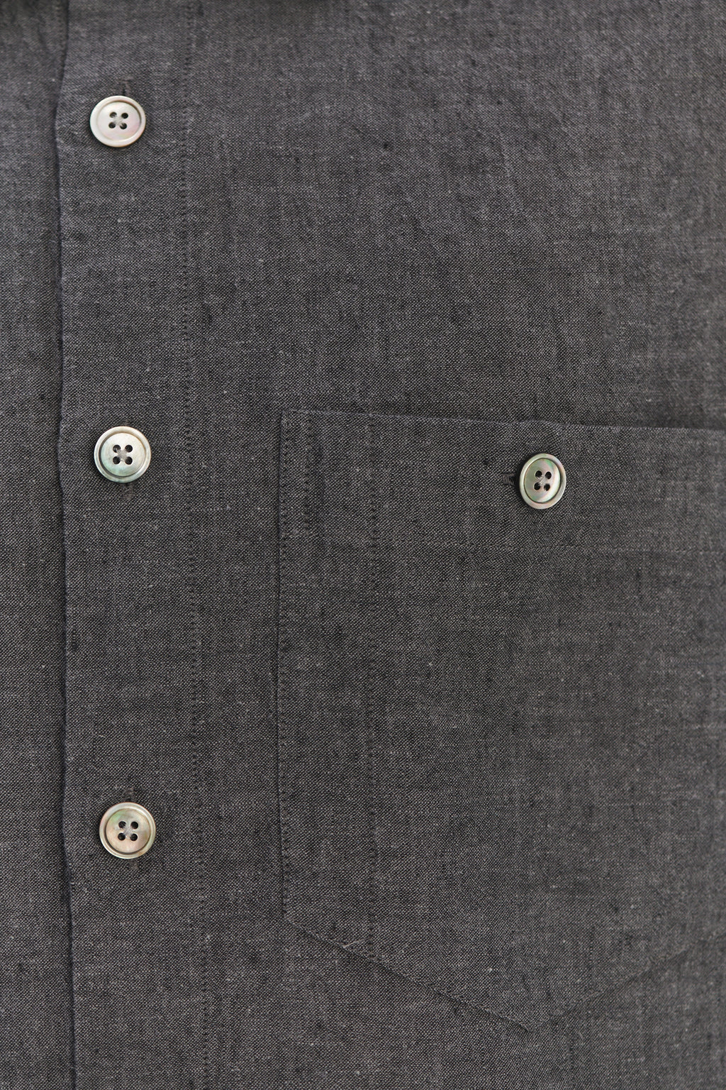 Architects Overshirt in a Charcoal Grey Mix of Japanese Linen and Cotton