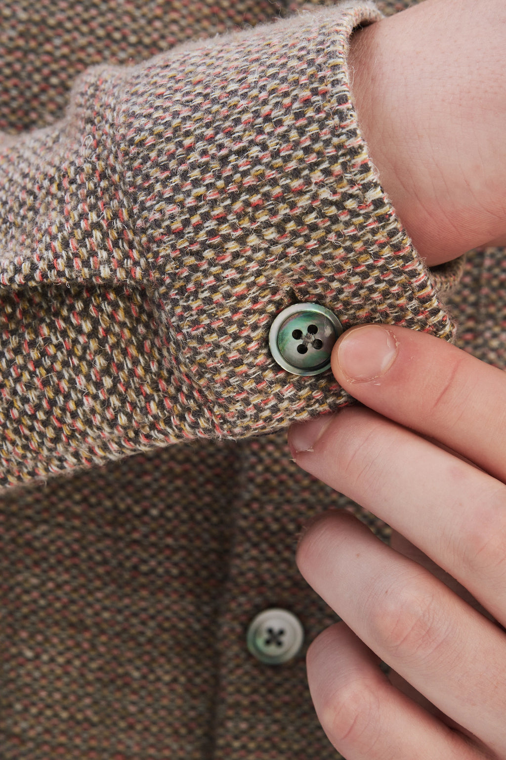 Architect's Shirt in Rusty Brown Structural Blend of Cotton and Hemp