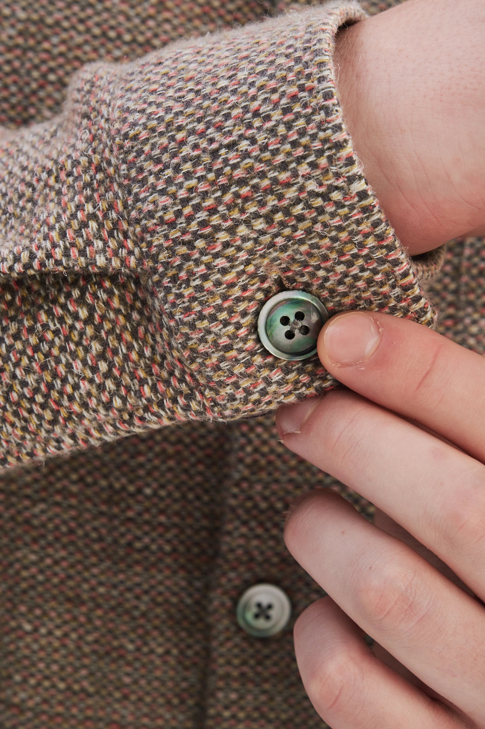Architect's Shirt in Rusty Brown Structural Blend of Cotton and Hemp