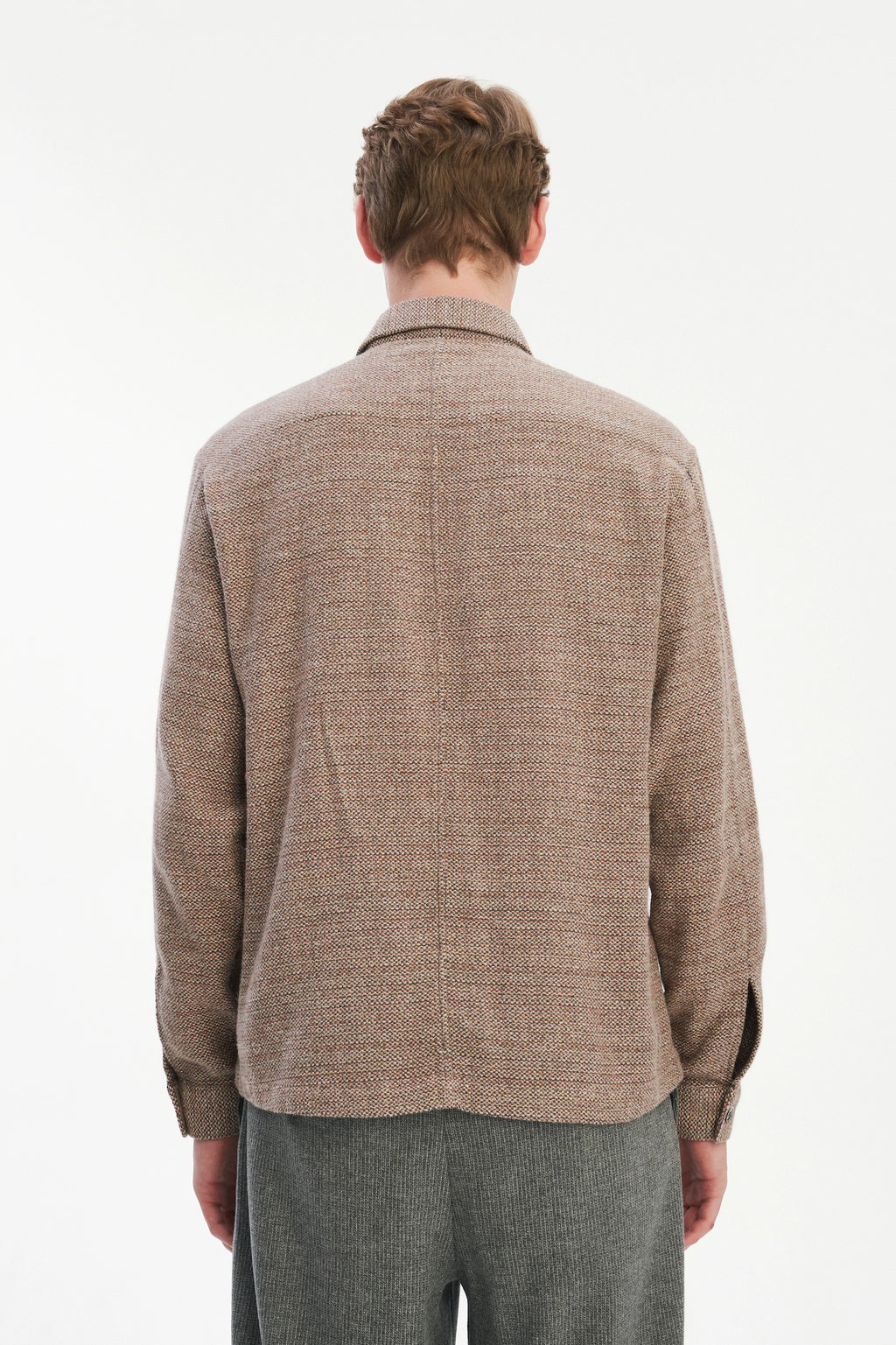 Architect's Shirt in Rusty Brown Structural Blend of Cotton and Hemp