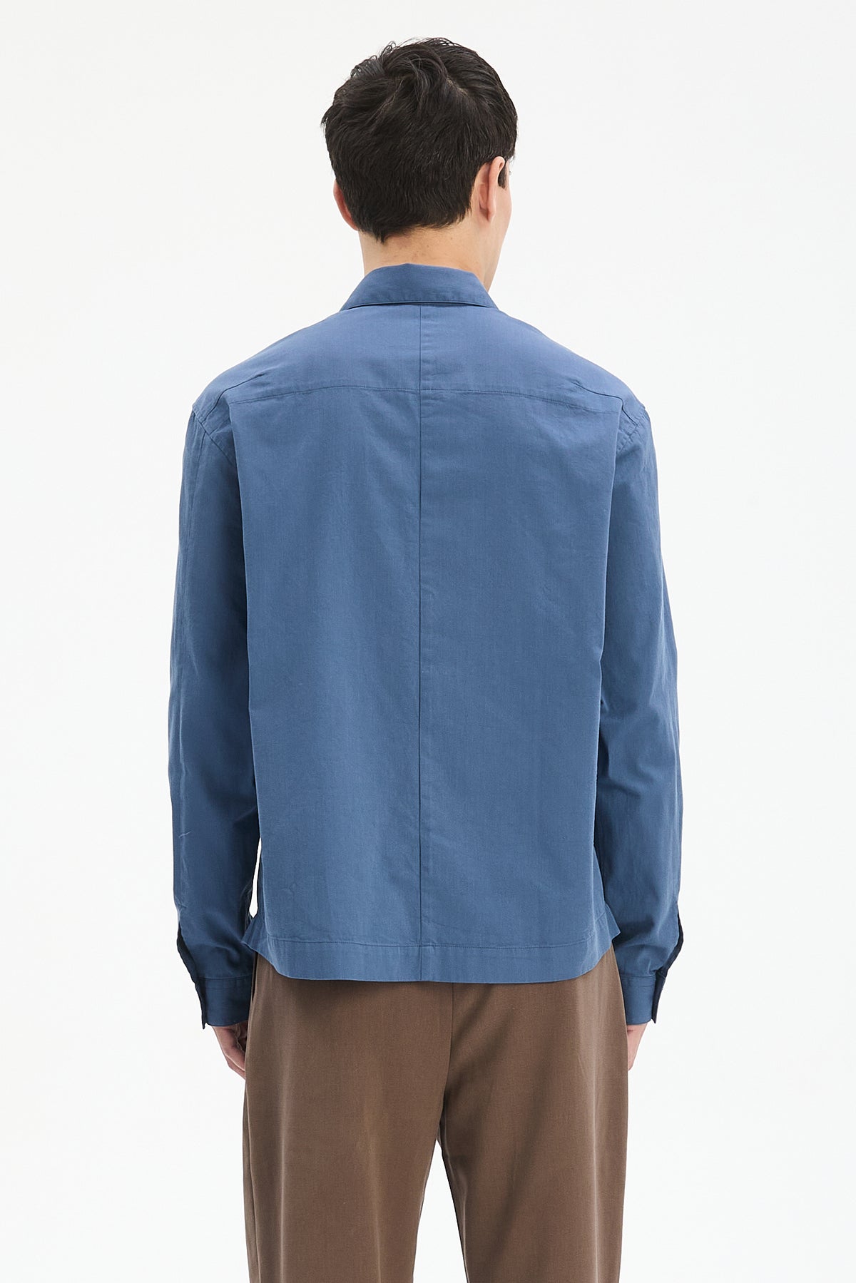 Architect's Shirt in Blue Organic Cotton