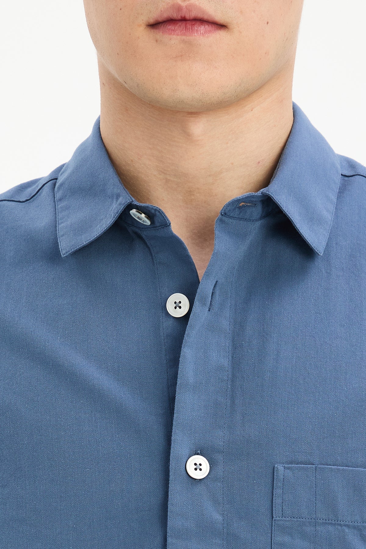 Architect's Shirt in Blue Organic Cotton