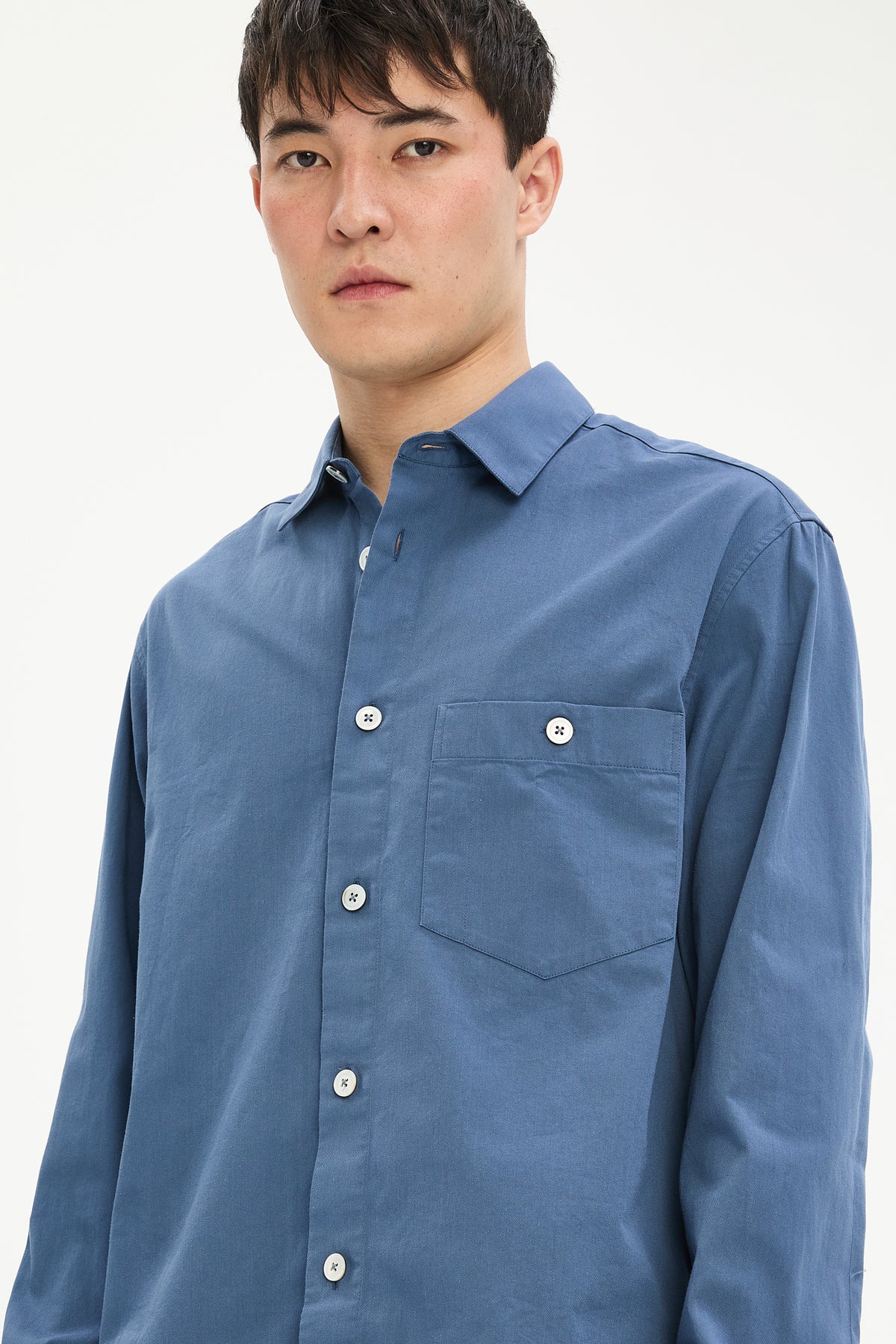 Architect's Shirt in Blue Organic Cotton
