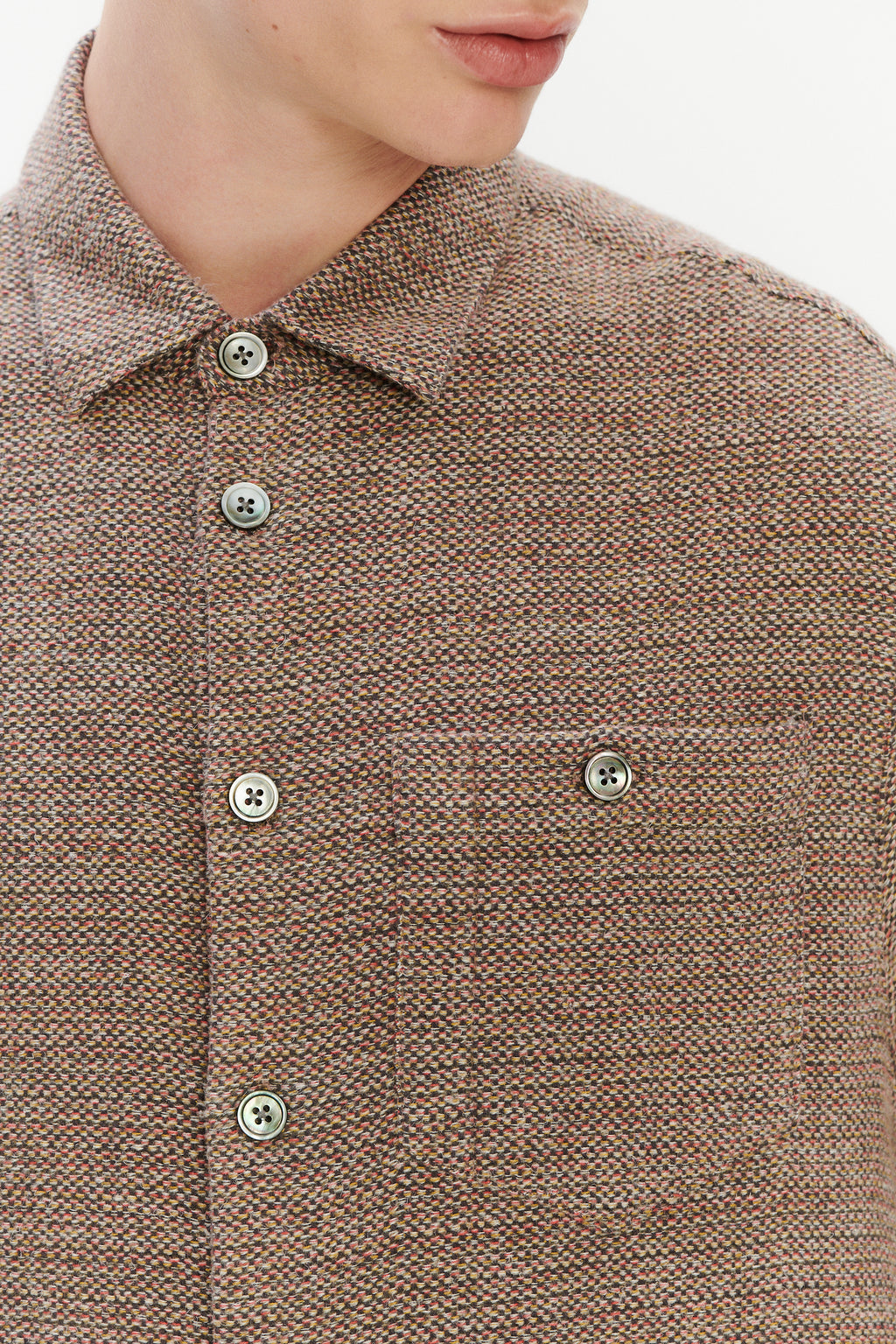Architect's Shirt in Rusty Brown Structural Blend of Cotton and Hemp
