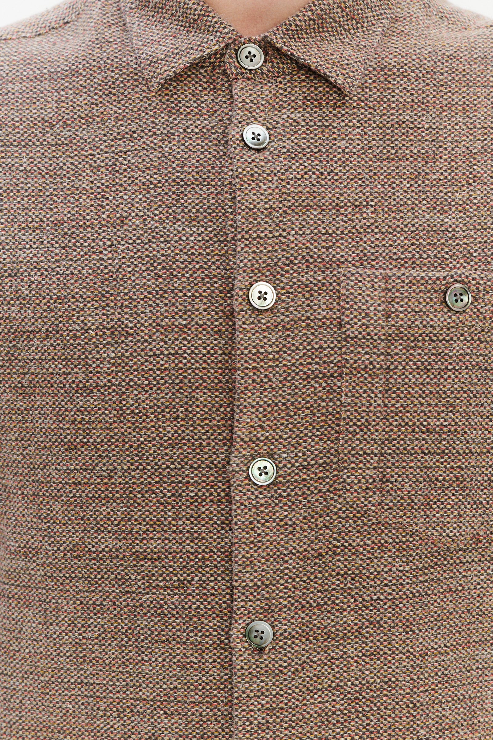 Architect's Shirt in Rusty Brown Structural Blend of Cotton and Hemp