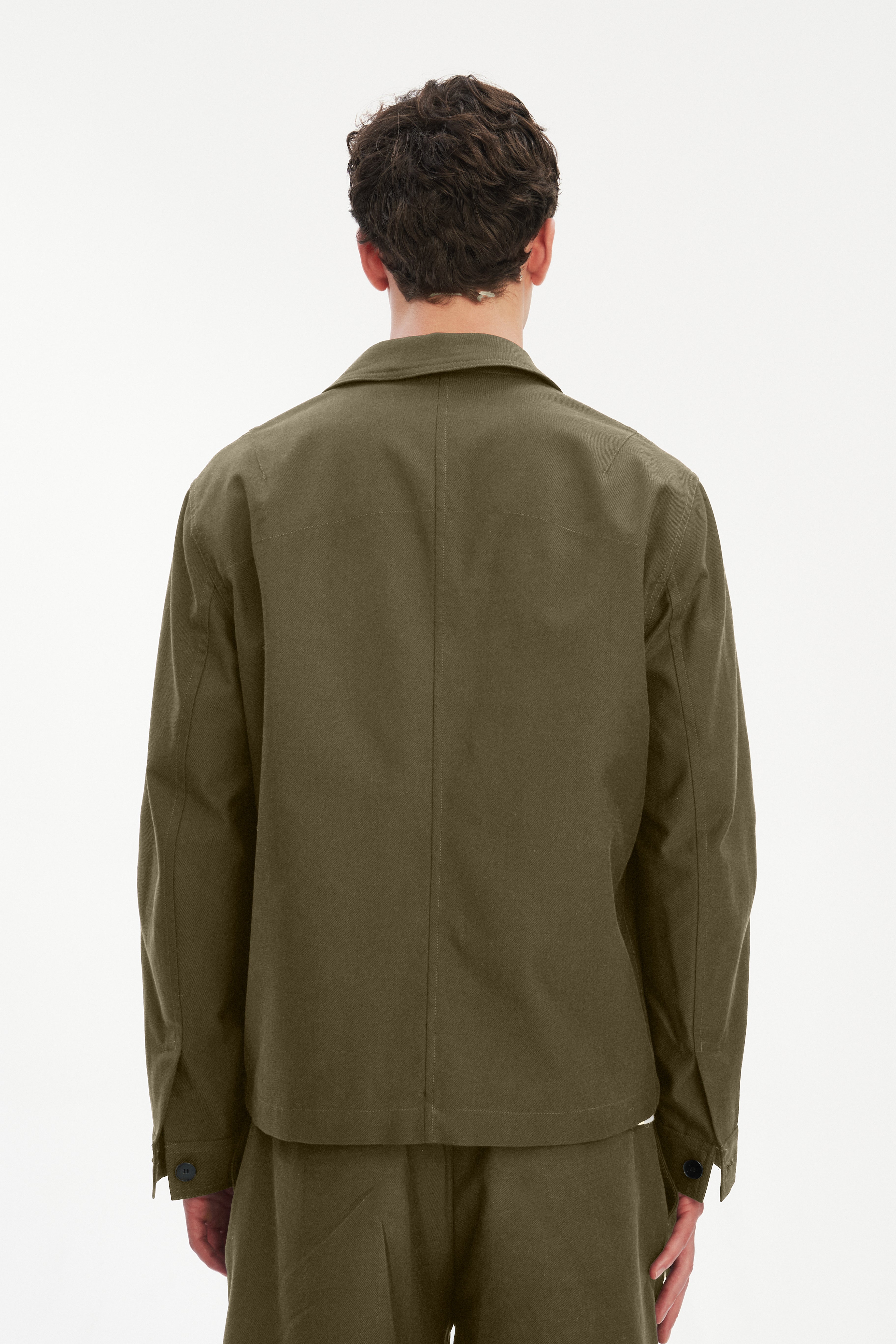 Workwear Jacket in a Subtle Firm Italian Organic Cotton