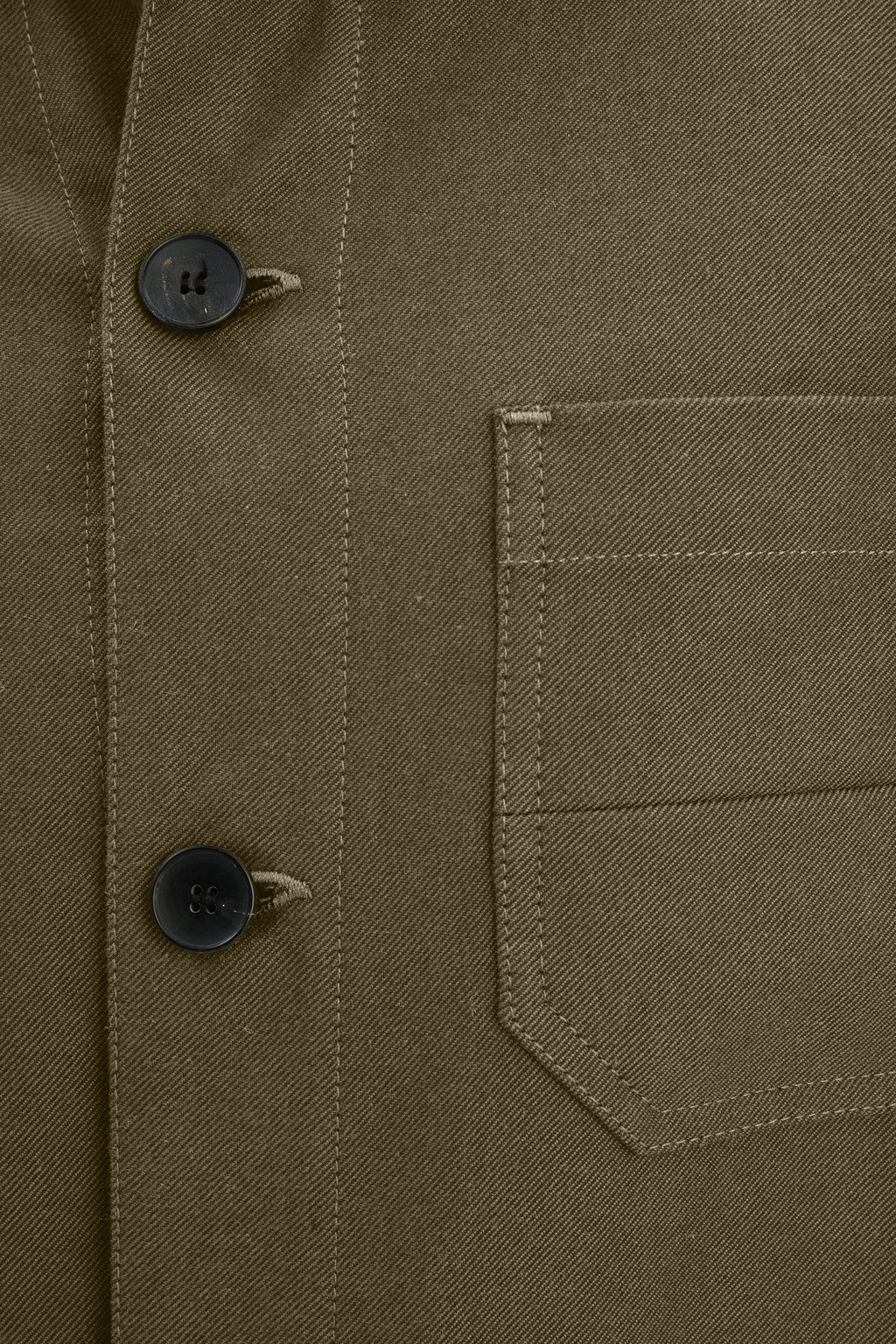 Workwear Jacket in a Subtle Firm Italian Organic Cotton