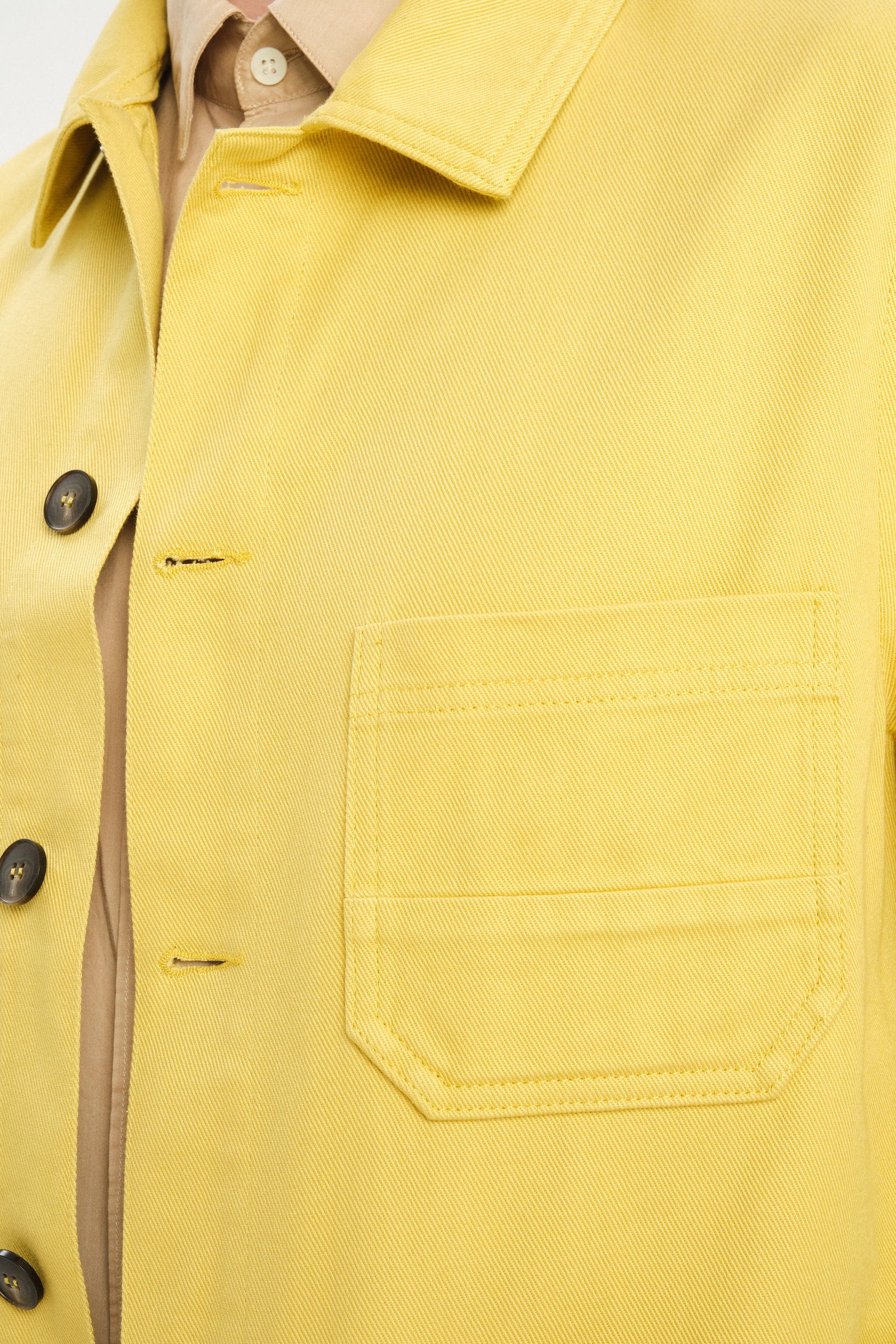 Dijon Workwear Jacket in a Japanese Cotton - Yellow