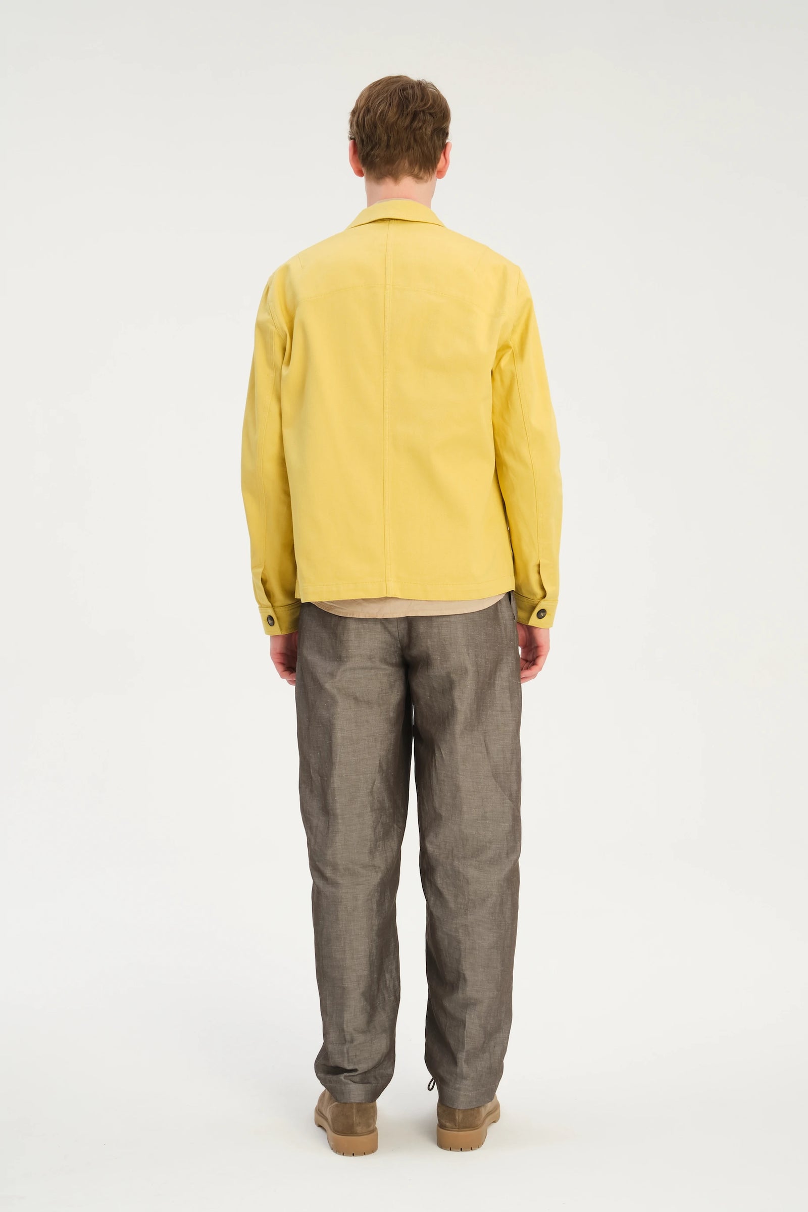 Dijon Workwear Jacket in a Japanese Cotton - Yellow