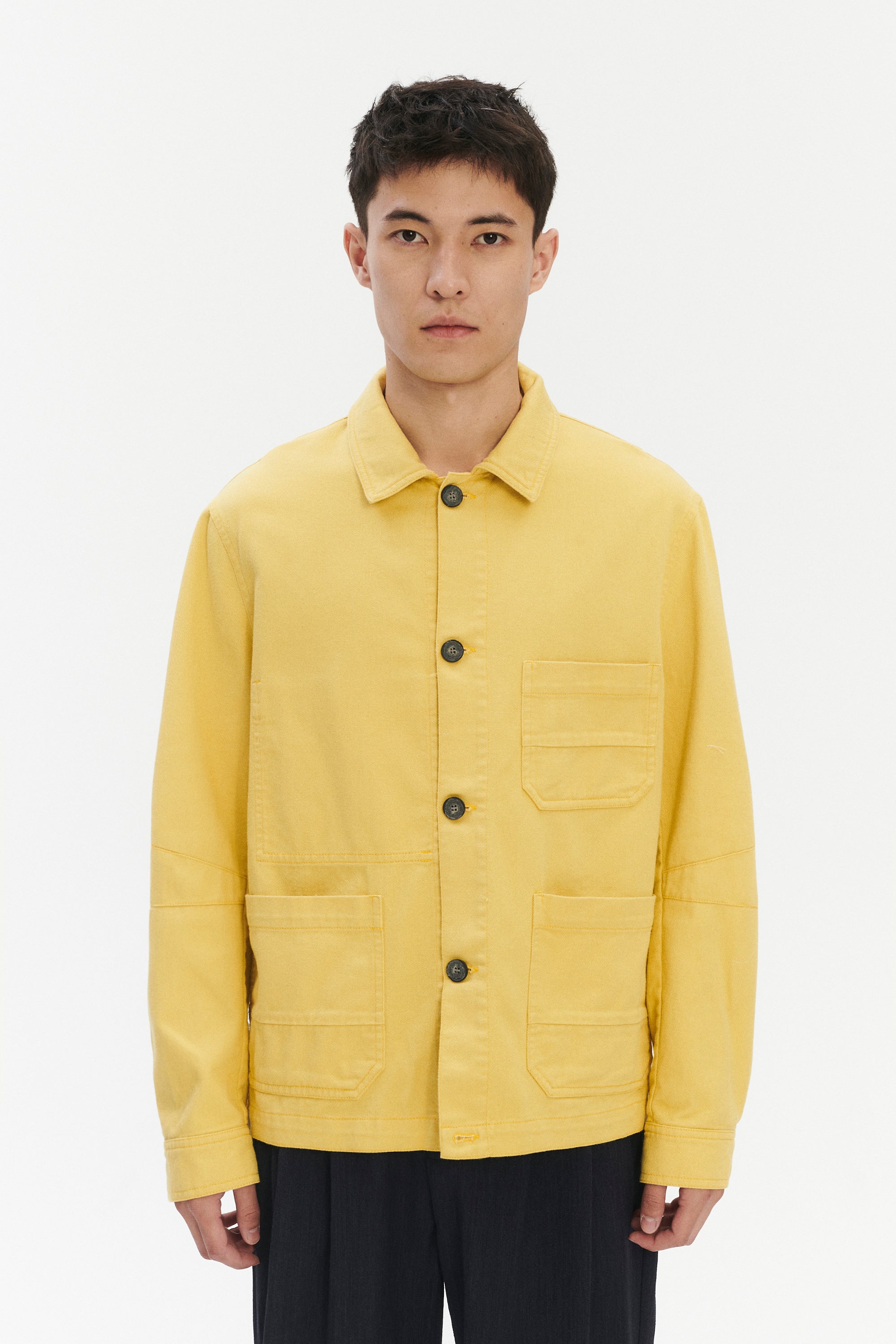 Pre-Order - French Workwear Jacket in a Japanese Cotton - Yellow