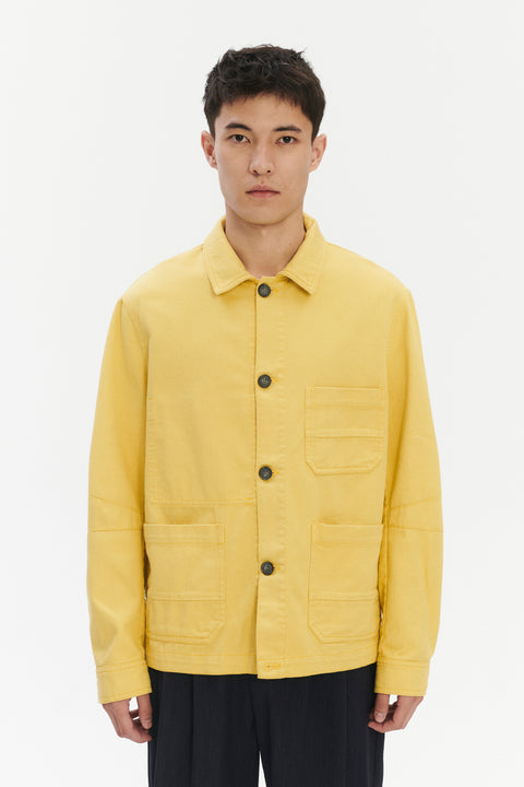 Dijon Workwear Jacket in a Japanese Cotton - Yellow