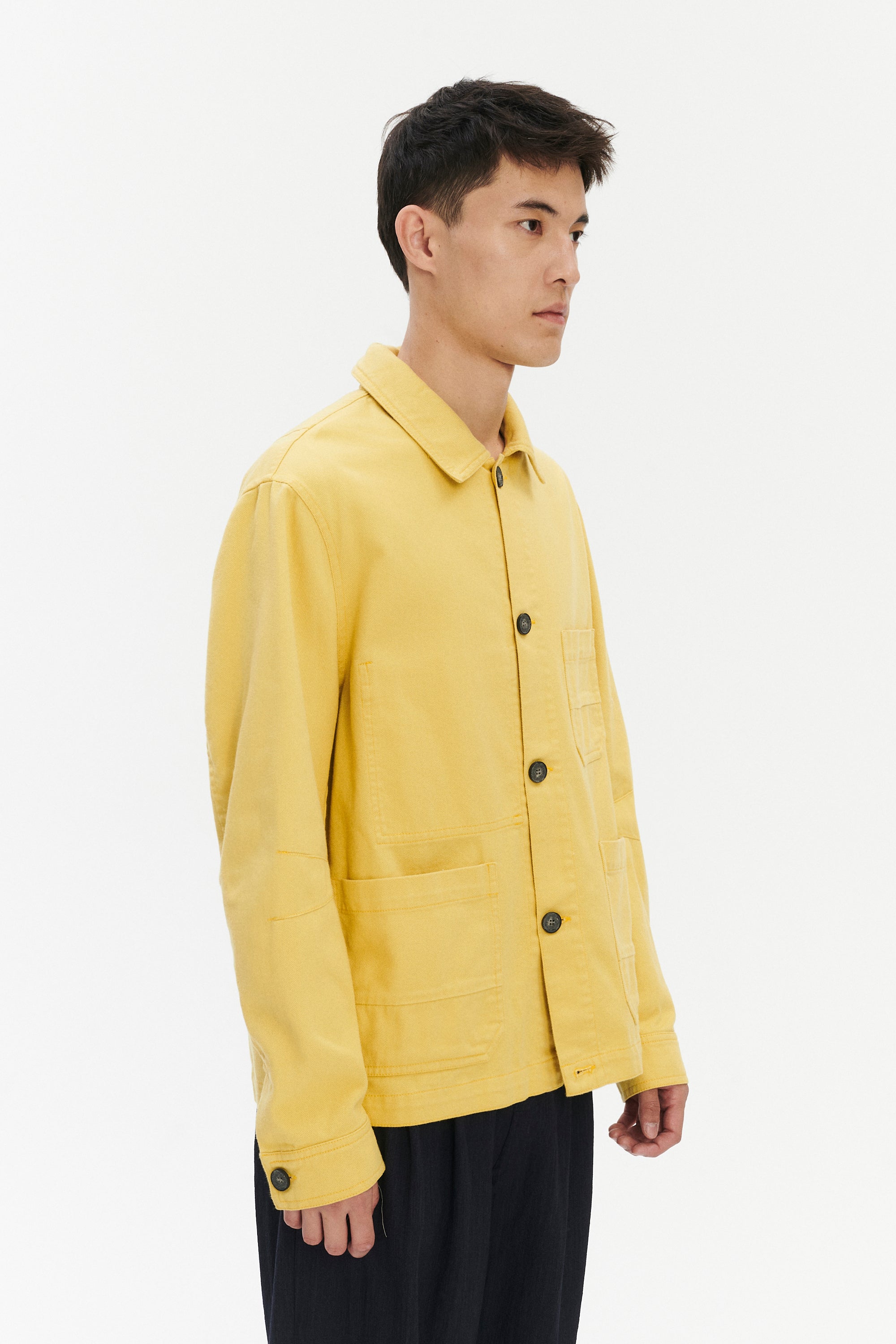 Pre-Order - French Workwear Jacket in a Japanese Cotton - Yellow