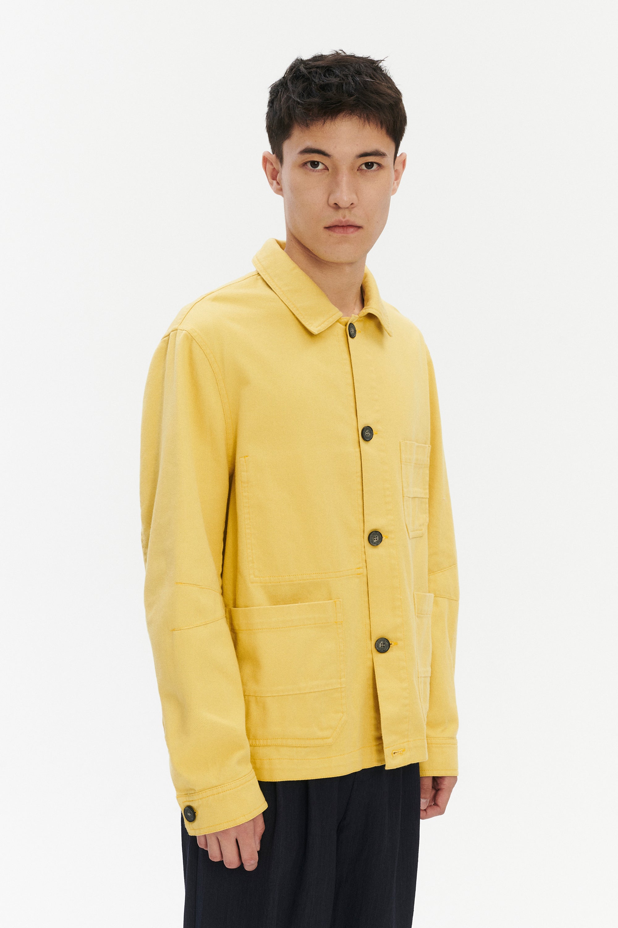 Pre-Order - French Workwear Jacket in a Japanese Cotton - Yellow