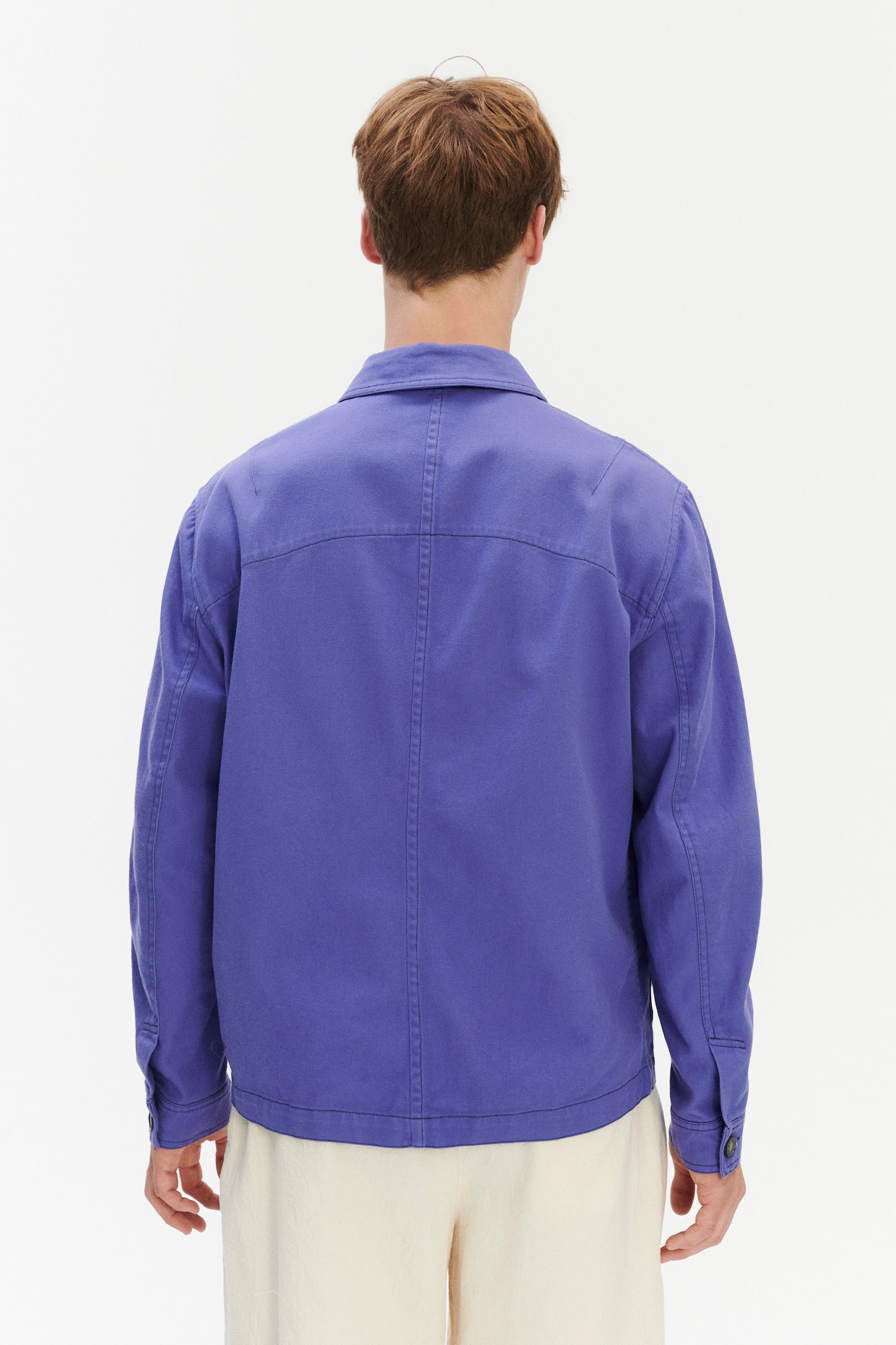 Pre-Order - French Workwear Jacket in a Japanese Cotton - Purple