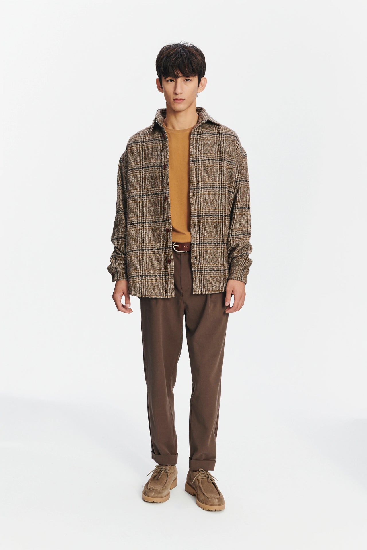 Relaxed Fit Jacket in a Chequered Italian Wool with Meida Thermo Insulation